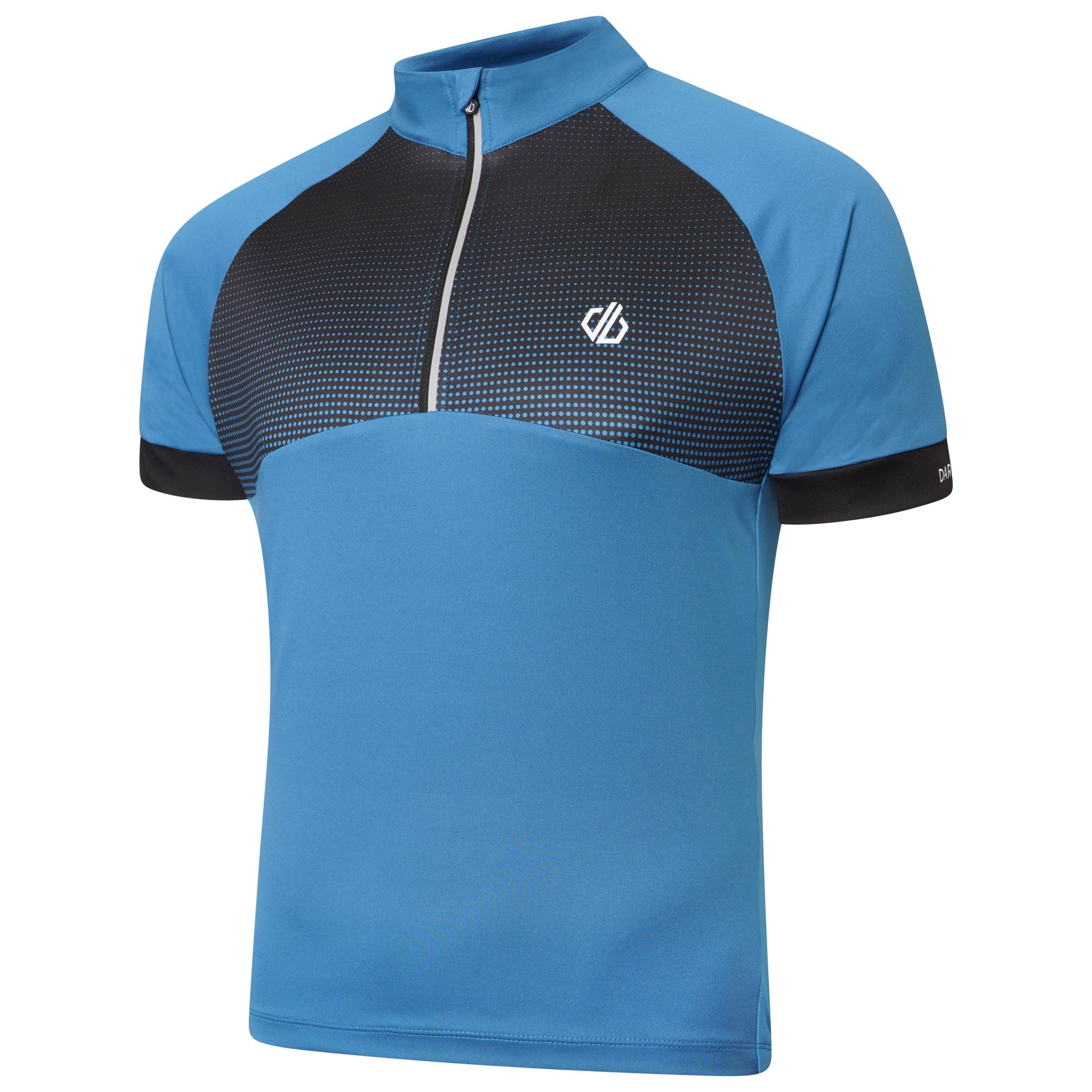 Dare 2b - Men's Stay The Course Half Zip Cycling Jersey | Petrol Blue Black Gradient