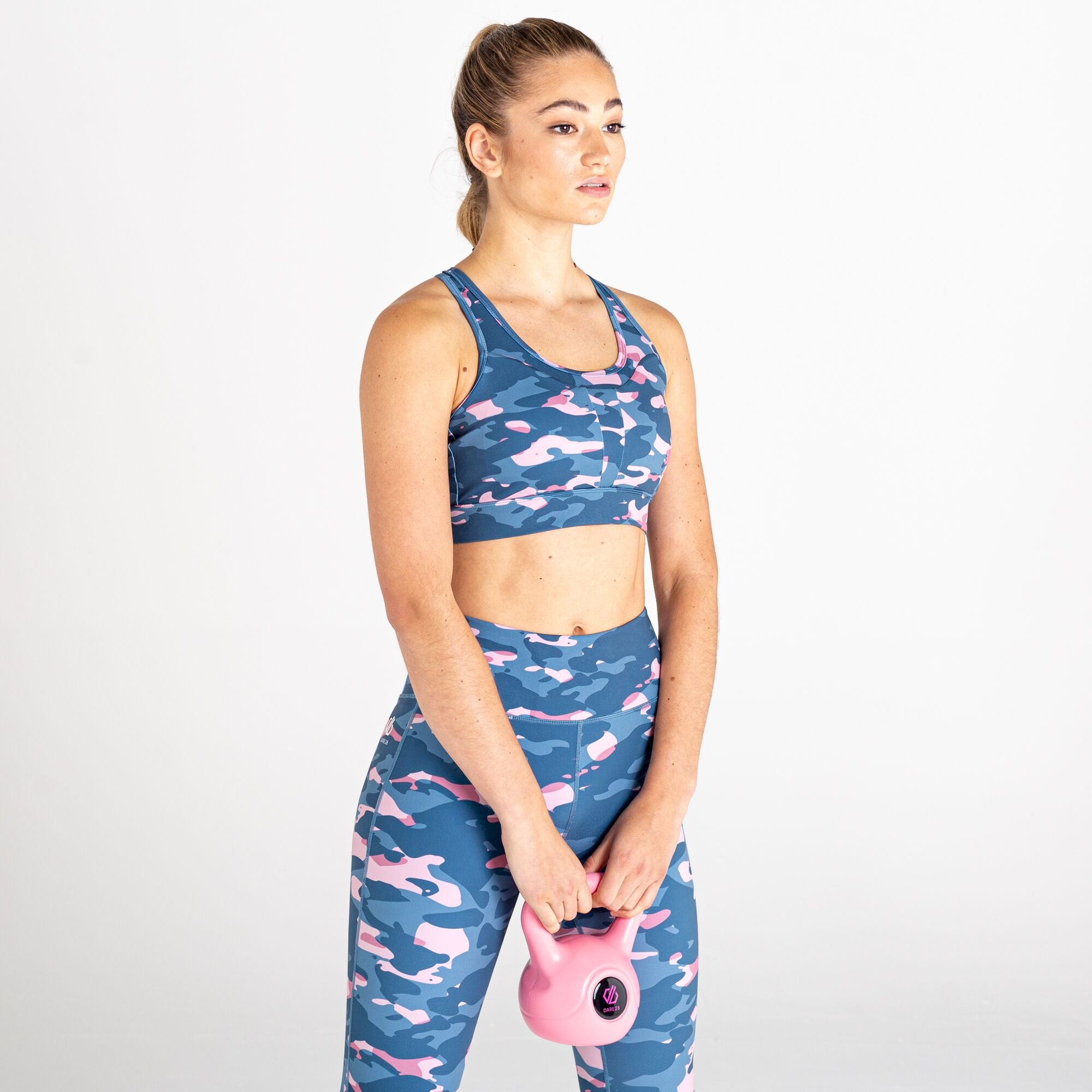 Dare 2b - Women's Mantra Recycled Sports Bra | Powder Pink Camo