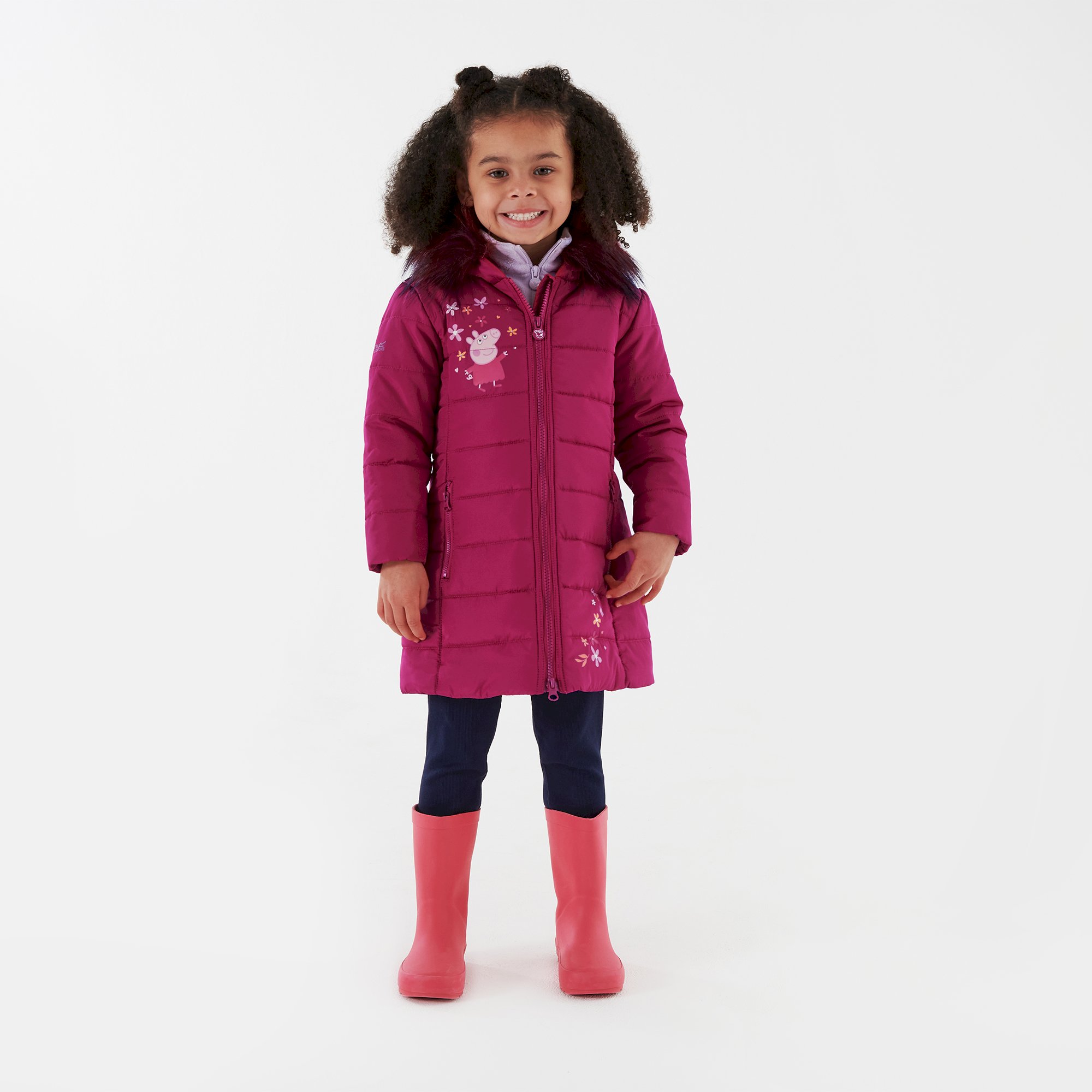 Girls' Peppa Padded Jacket | Berry Pink