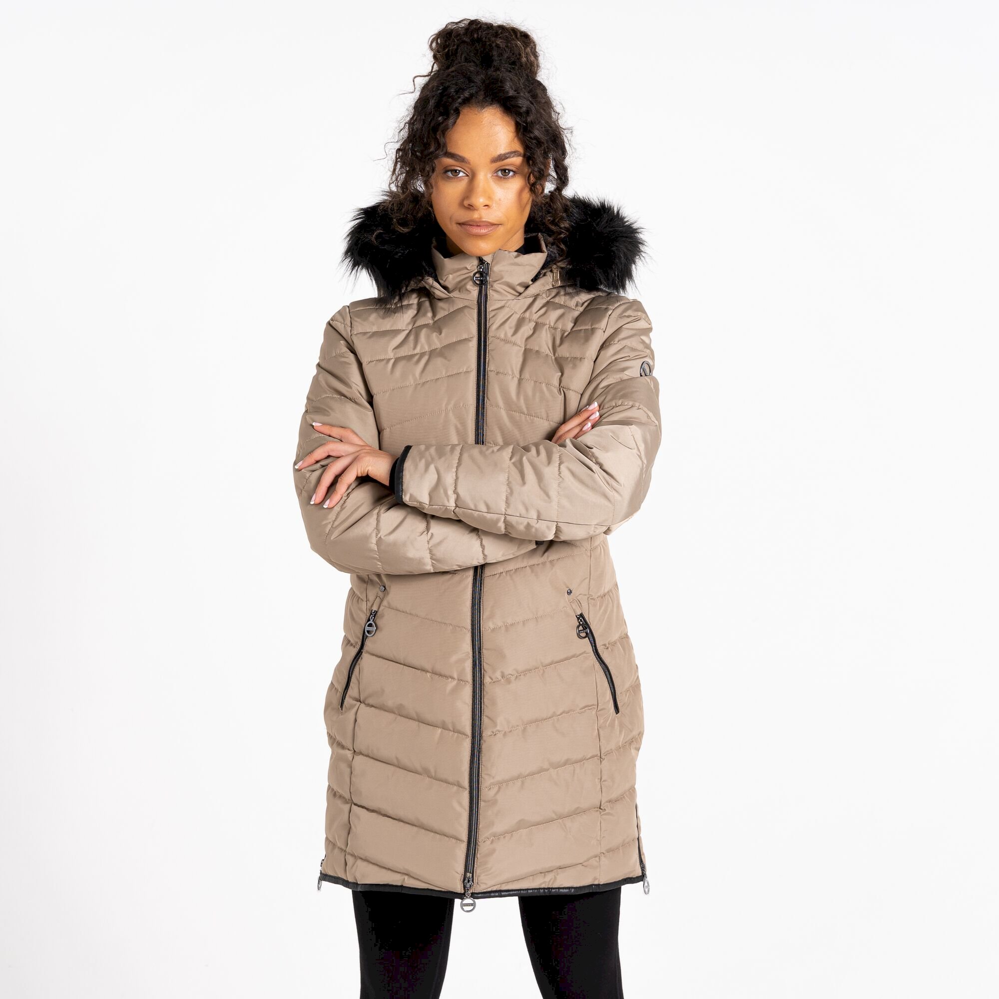 Dare 2b - Women's Striking III Longline Padded Jacket | Clay