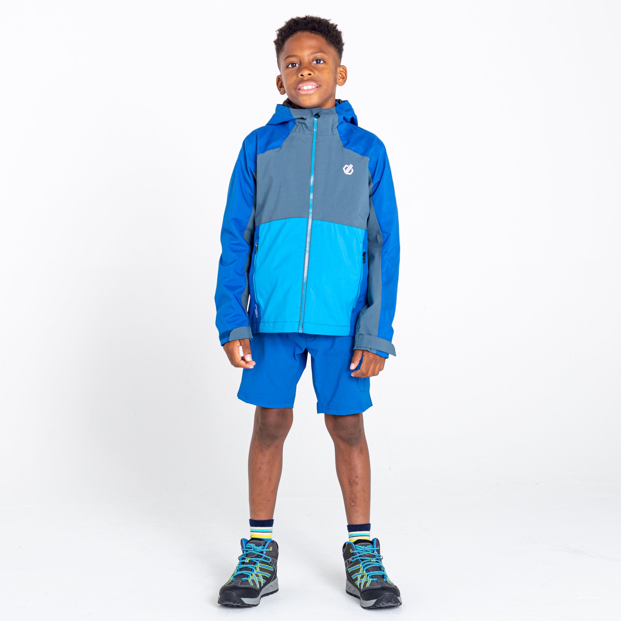 Dare 2b - Kids' In The Lead III Recycled Waterproof Jacket | Teton Blue Orion Grey