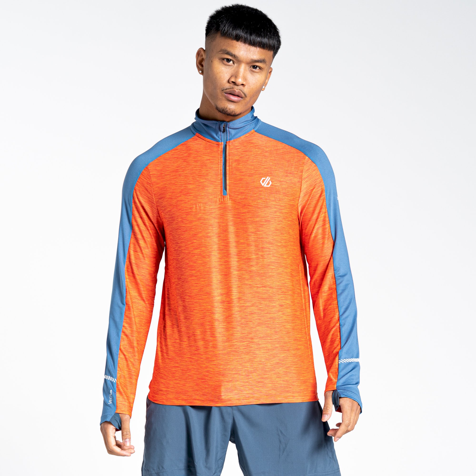 Dare 2b - Men's Power Up II Lightweight Jersey | Burnt Salmon Marl