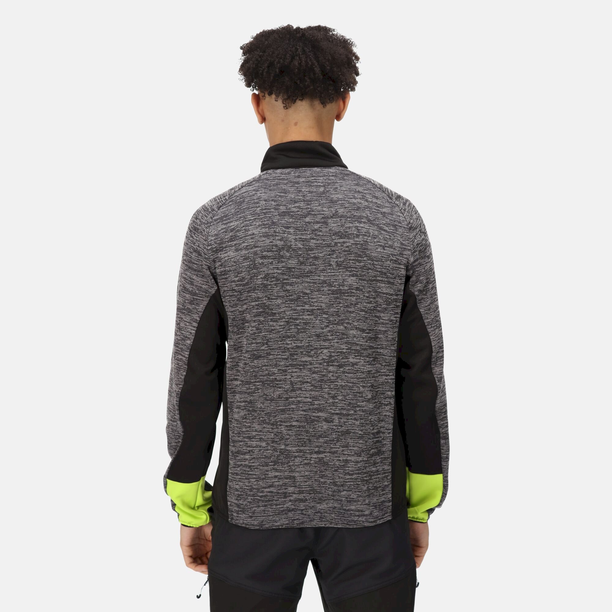 Men's Coladane IV Full Zip Fleece | Dark Grey Black Bright Kiwi
