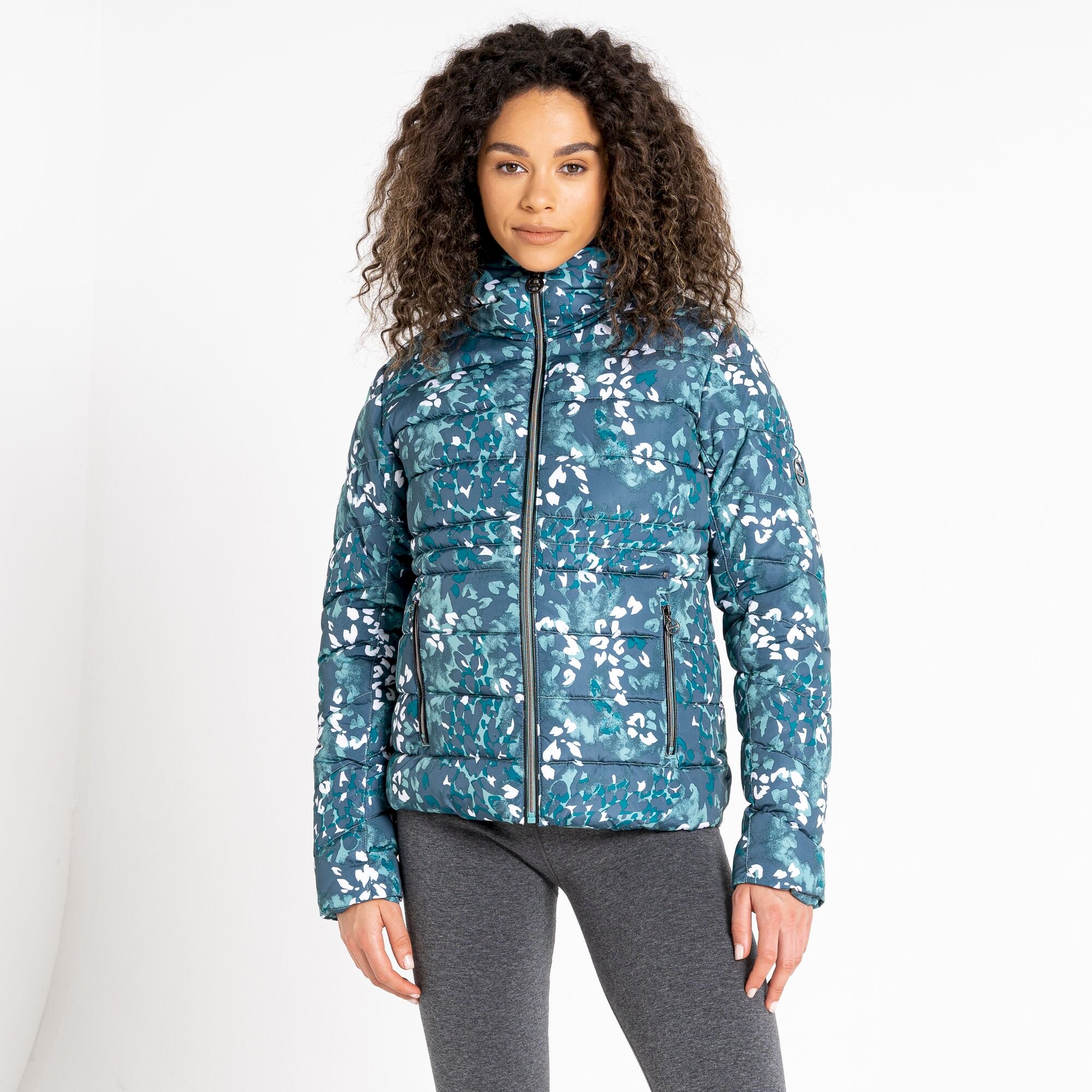 Dare 2b - Women's Reputable II Puffer Jacket | Canton Green Animal Print