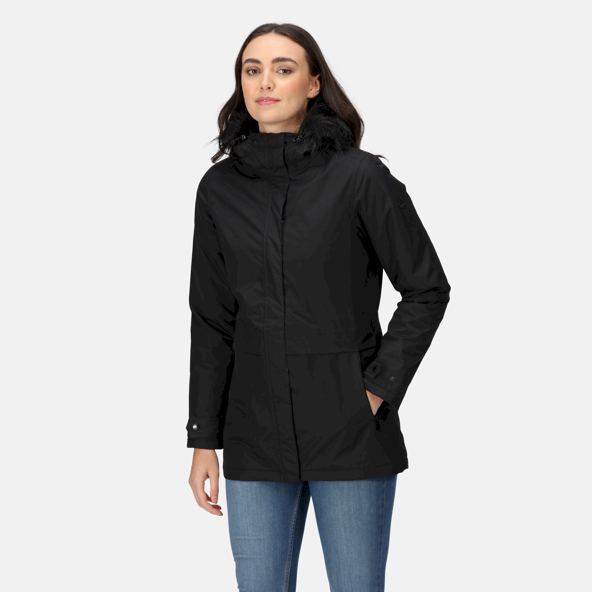 Women's Myla II Fur Trim Parka Jacket | Black