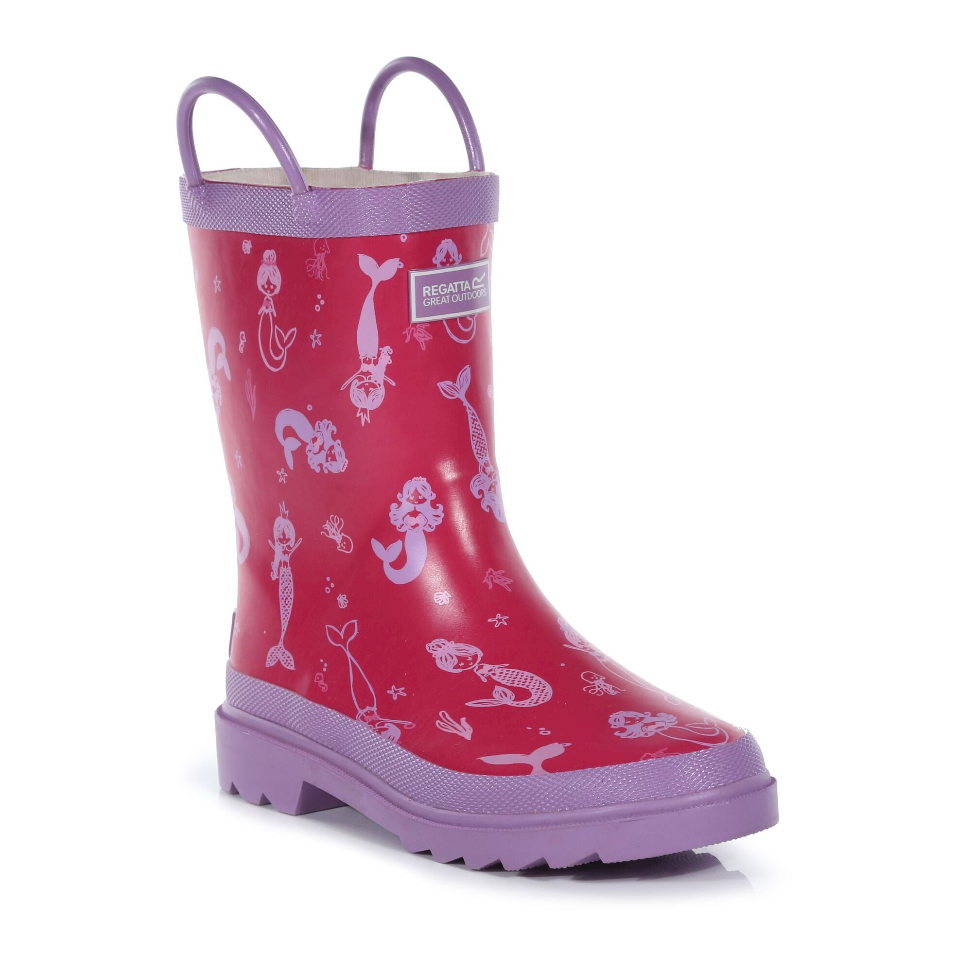 Kids Minnow Printed Wellies | Santorini Sunset Mermaid