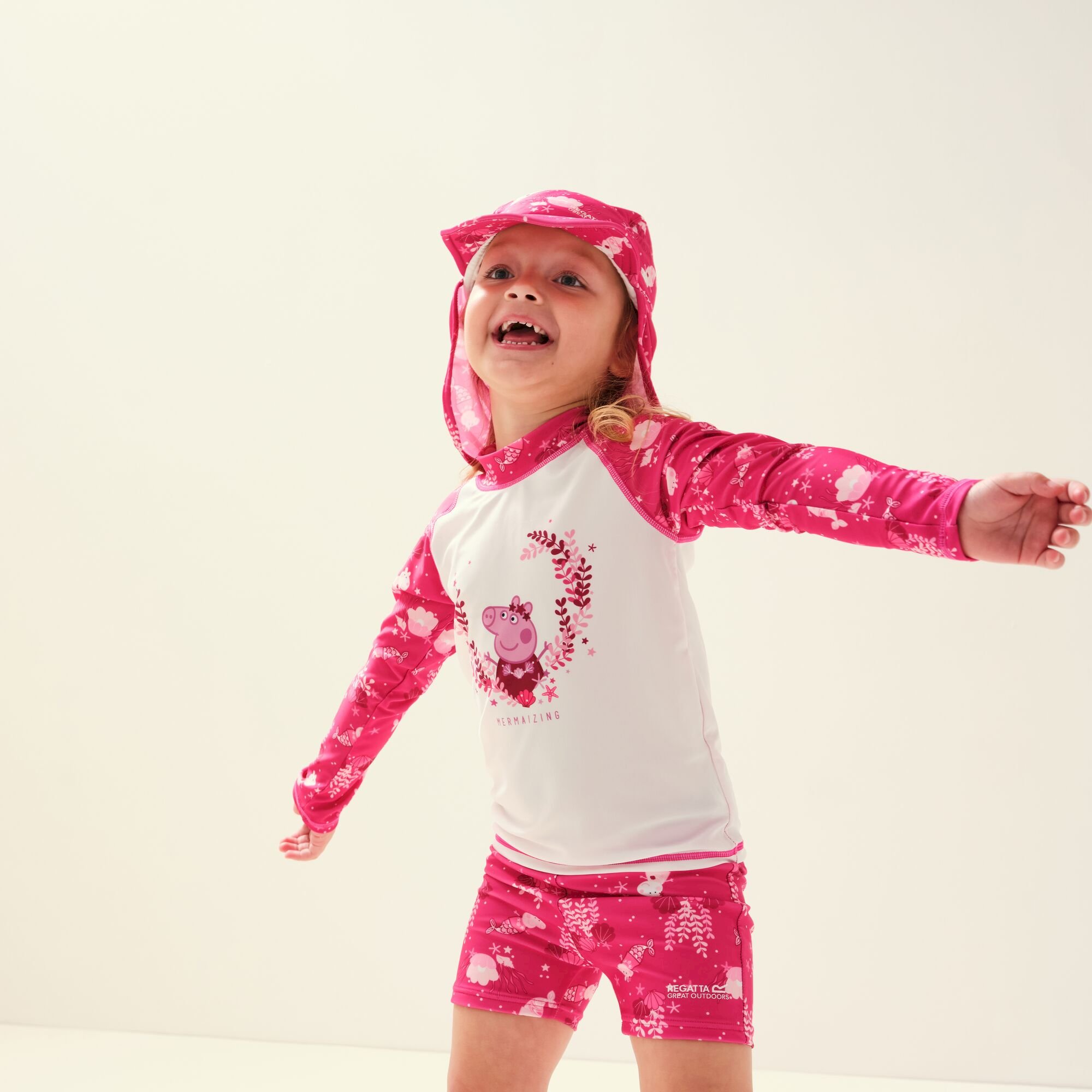 Peppa Pig Protect Sunshade Neck Protector Cap | Pink Fusion