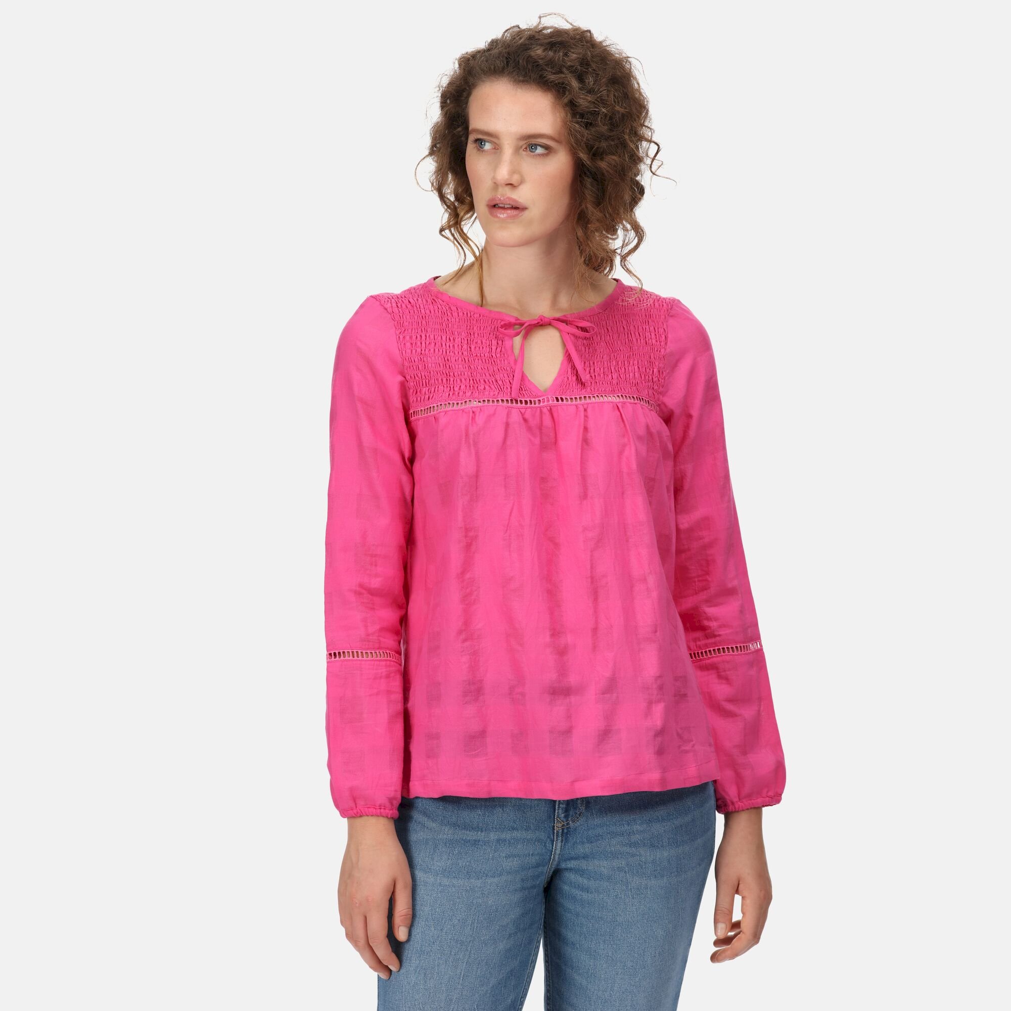 Women's Calluna Sheared Detail Top | Pink Fusion