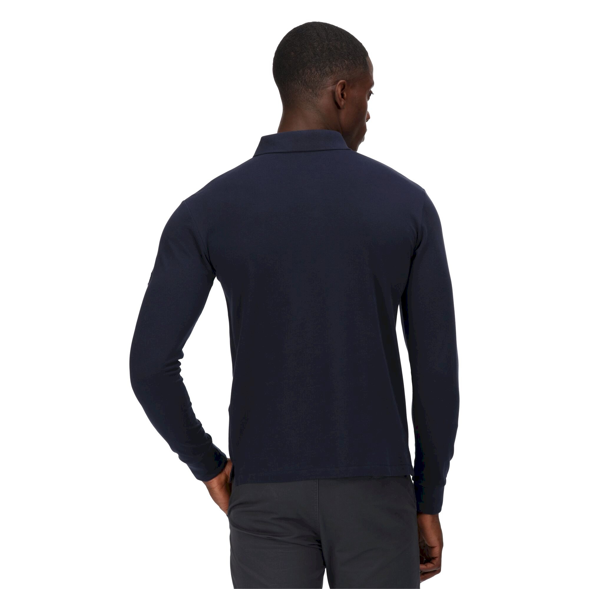 Men's Kaleb Long Sleeve Polo Shirt | Navy