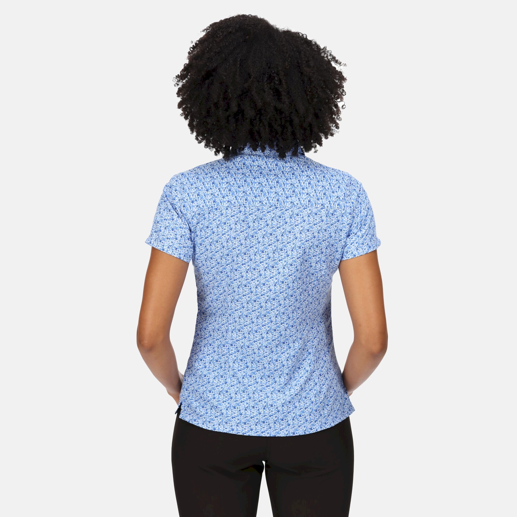 Women's Mindano VI Short Sleeve Shirt | Sonic Blue Ditsy