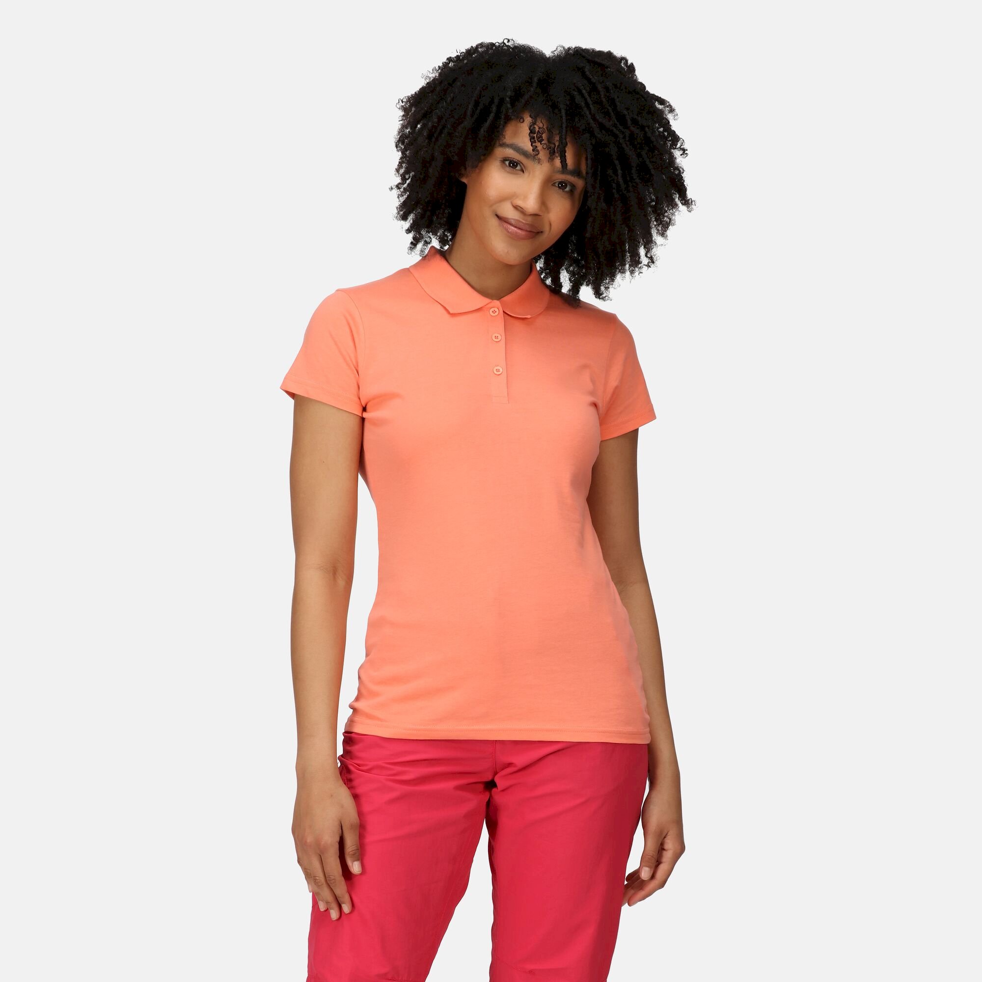 Women's Sinton Coolweave Polo Shirt | Fusion Coral