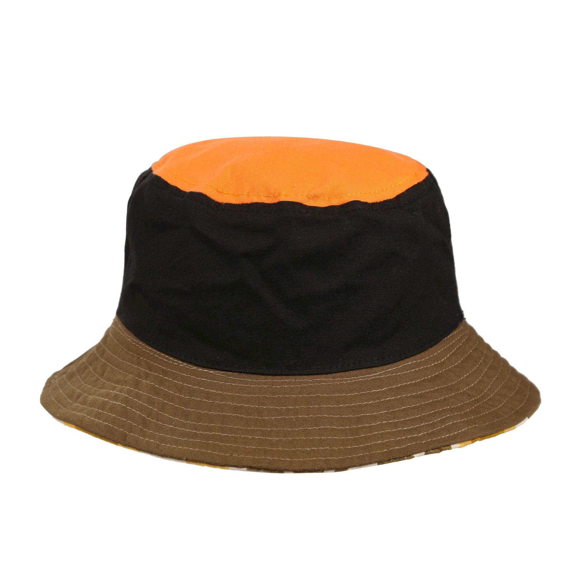 Orla Kiely Reversible Floral to Block Colour Bucket Hat | Buttercup Floral