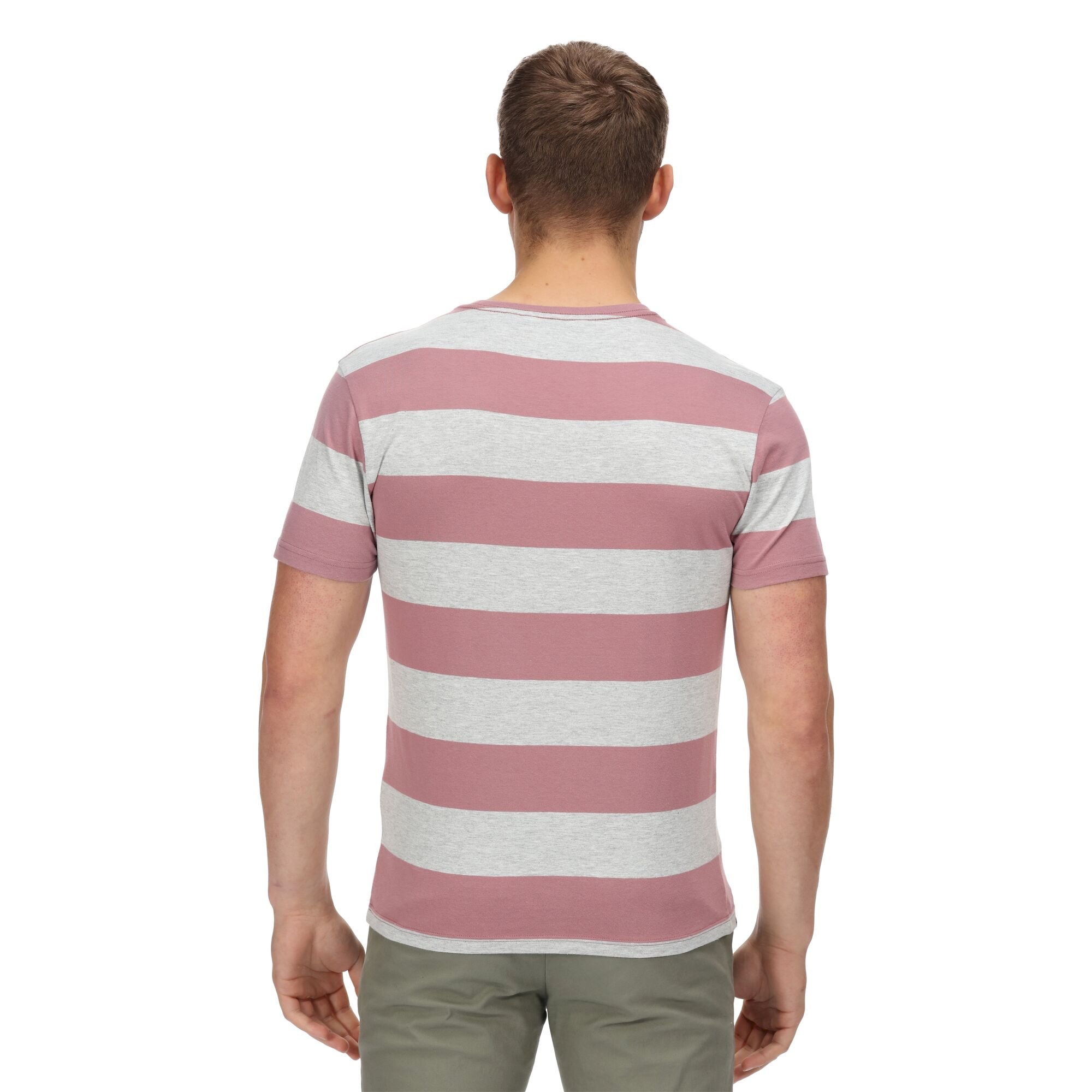 Men's Brayden Stripe T-Shirt | Mauve Stripe