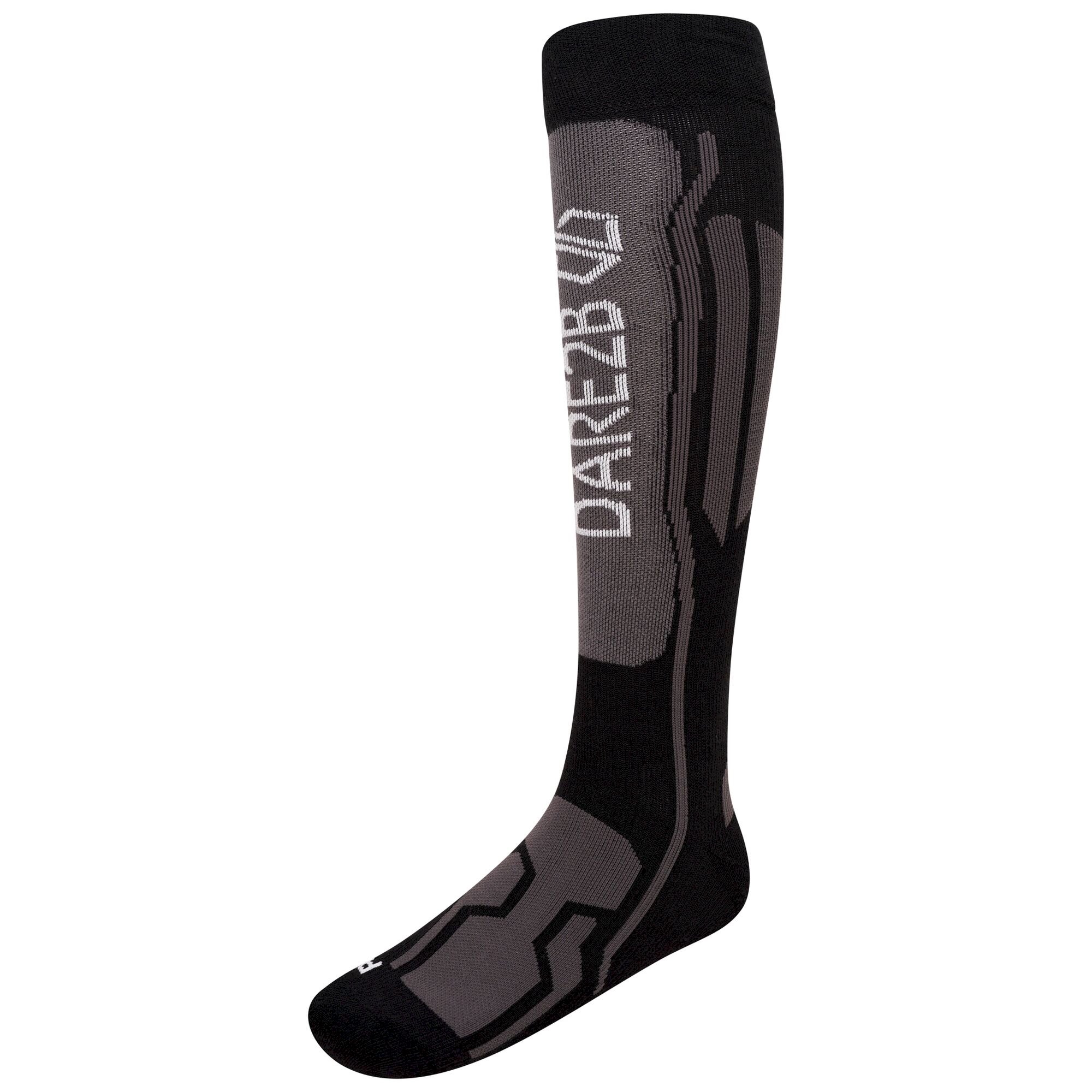 Dare 2b - Women's Performance Premium Ski Socks | Black Ebony Grey