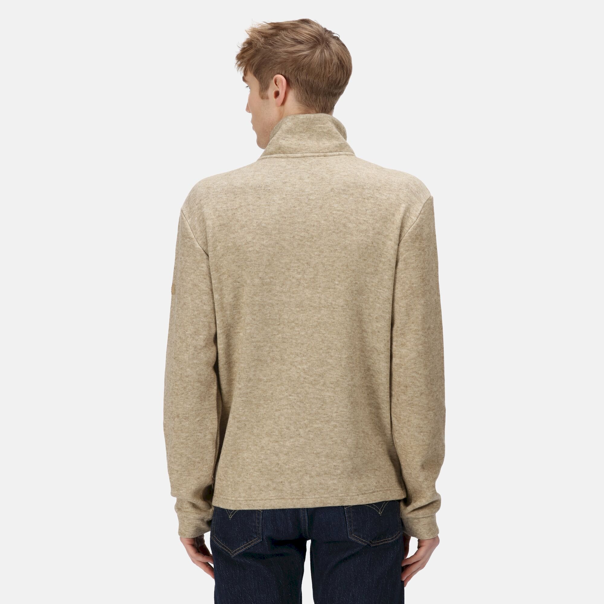 Men's Lanchester Quarter Zip Fleece | Gold Sand Marl