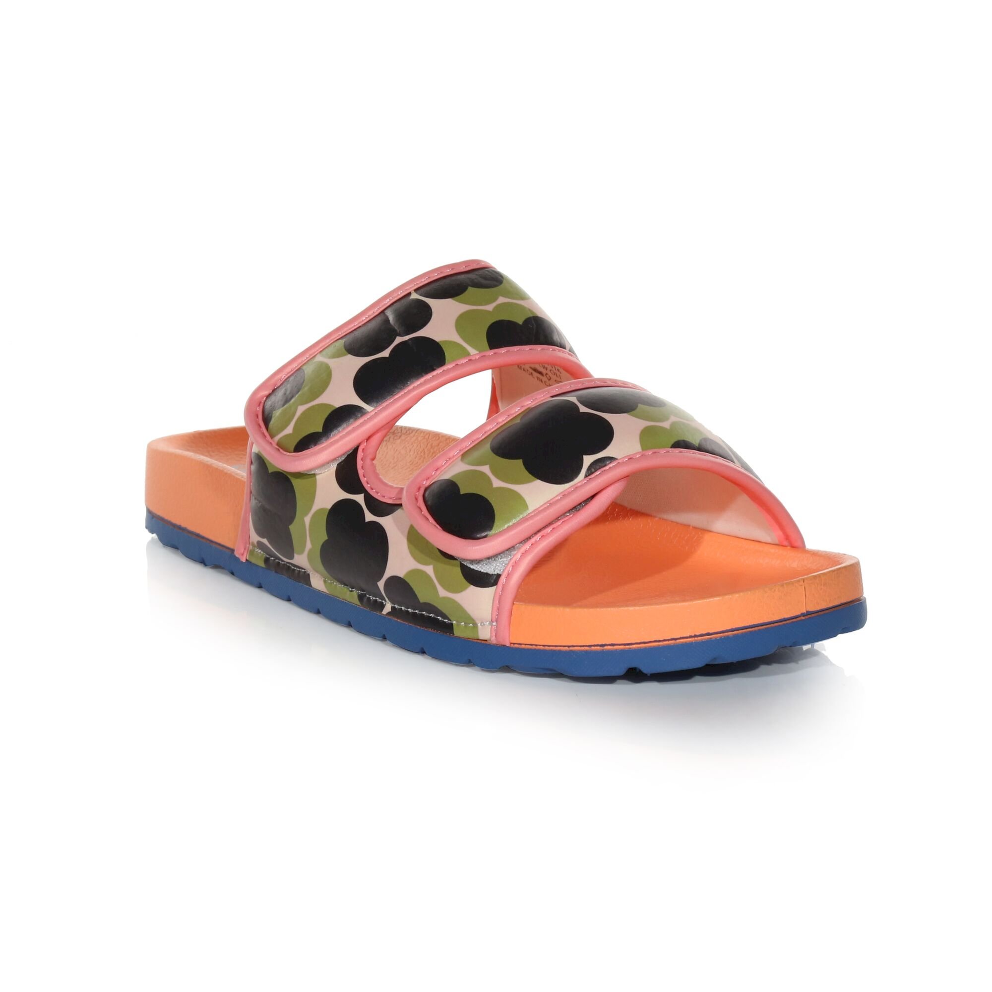 Orla Kiely Twin Sandal With Moulded Footbed | Shadow Flower Olive