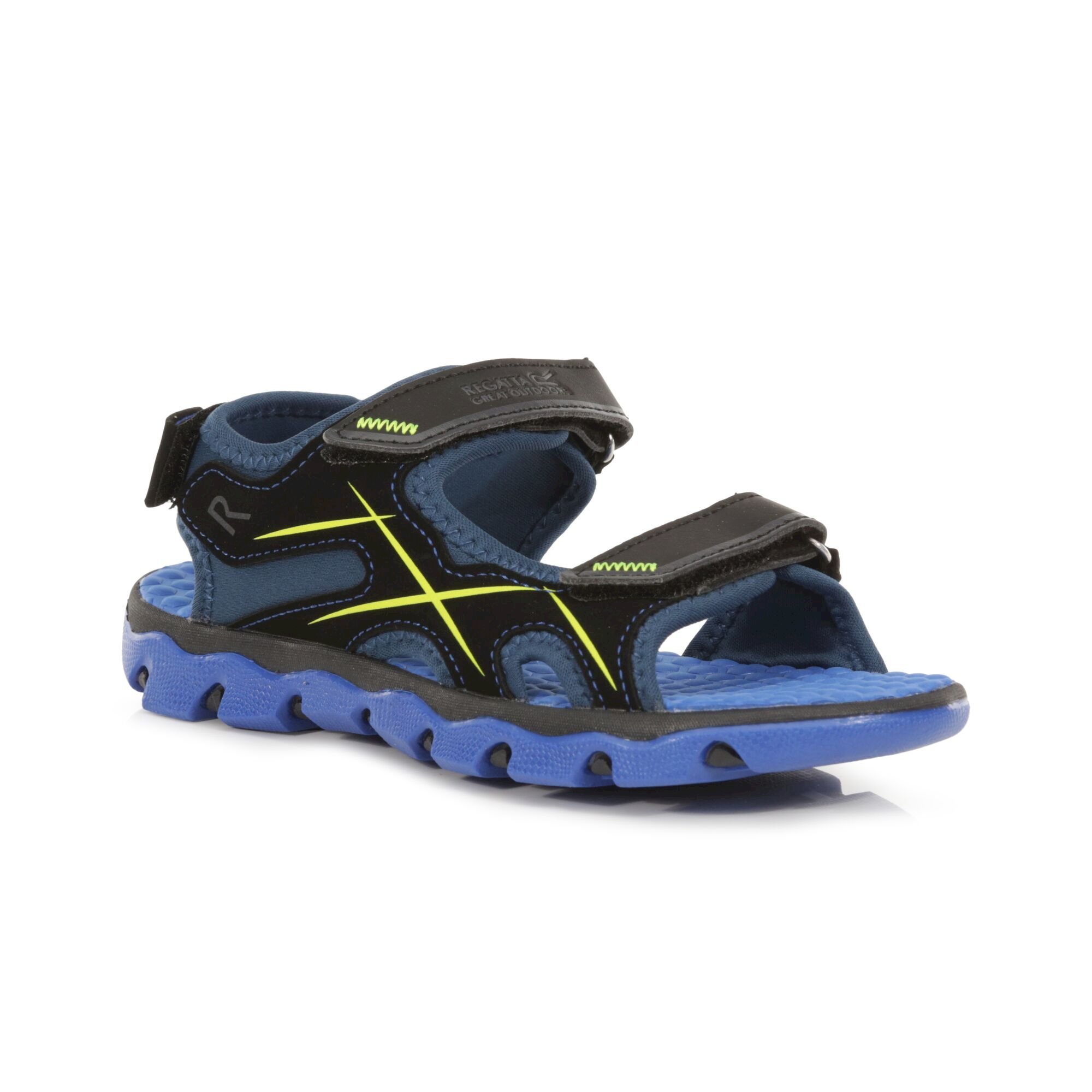 Kids' Kota Drift Sandals | Nautical Blue Electric Lime
