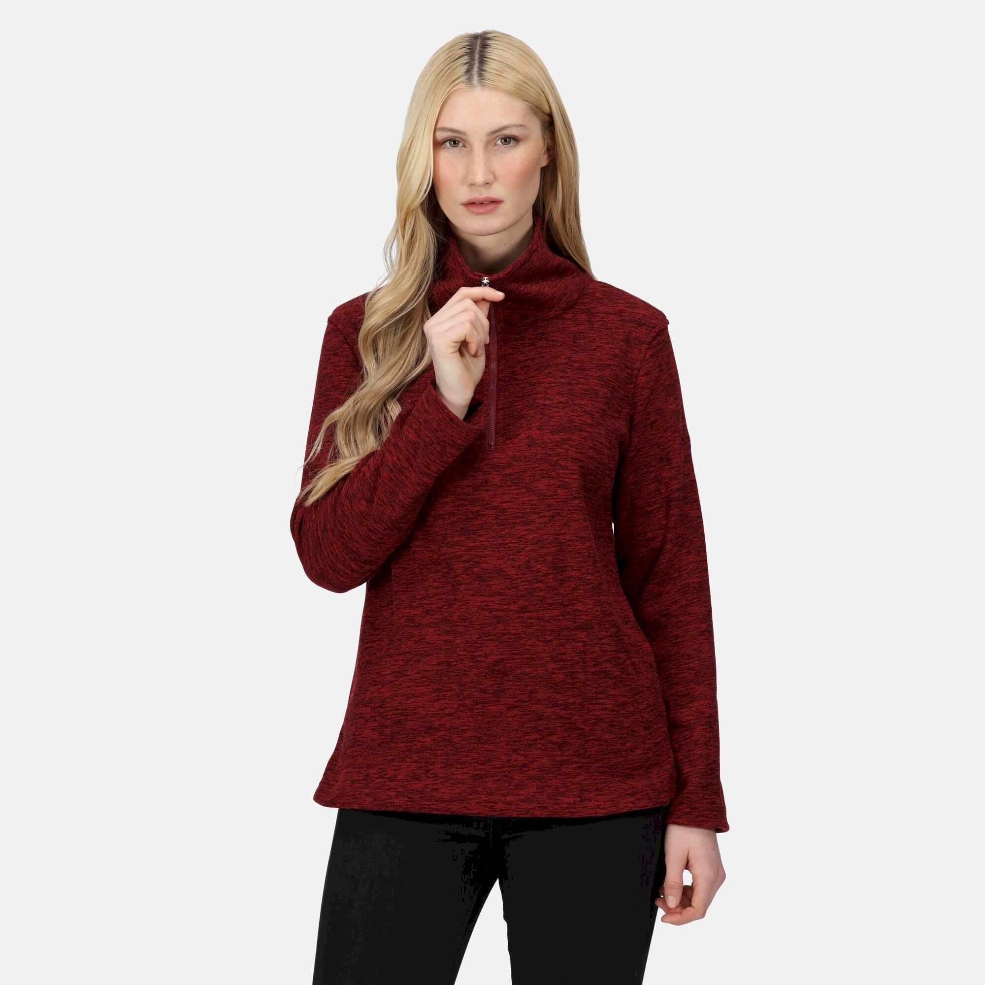 Women's Kizmit Half Zip Fleece | Cabernet Marl