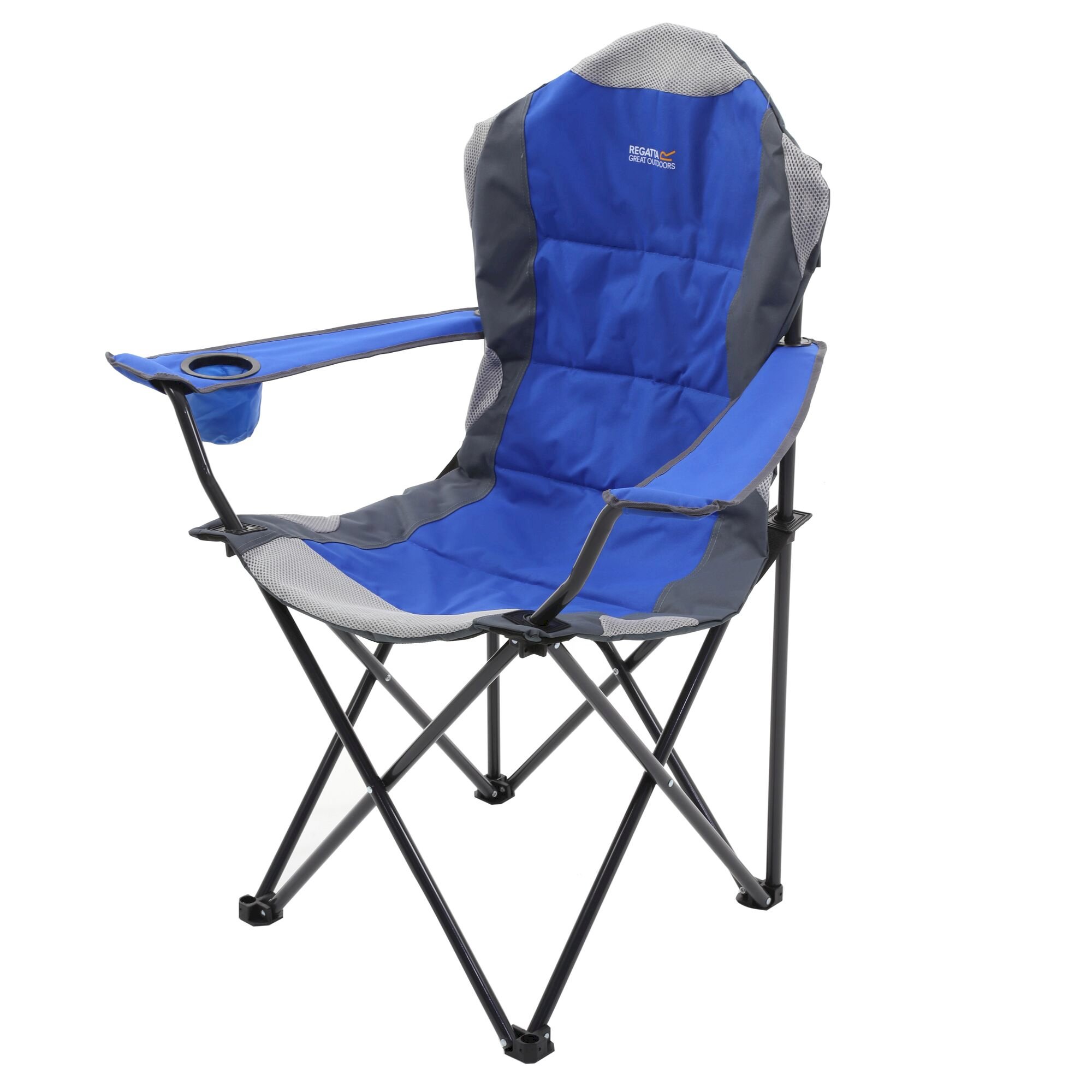Kruza Camping Chair with Storage Bag | Nautical Blue Shark