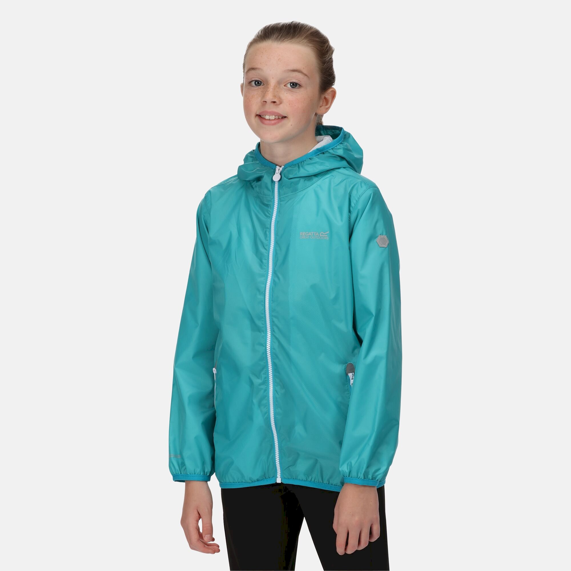 Kids' Lever II Waterproof Packaway Jacket | Turquoise