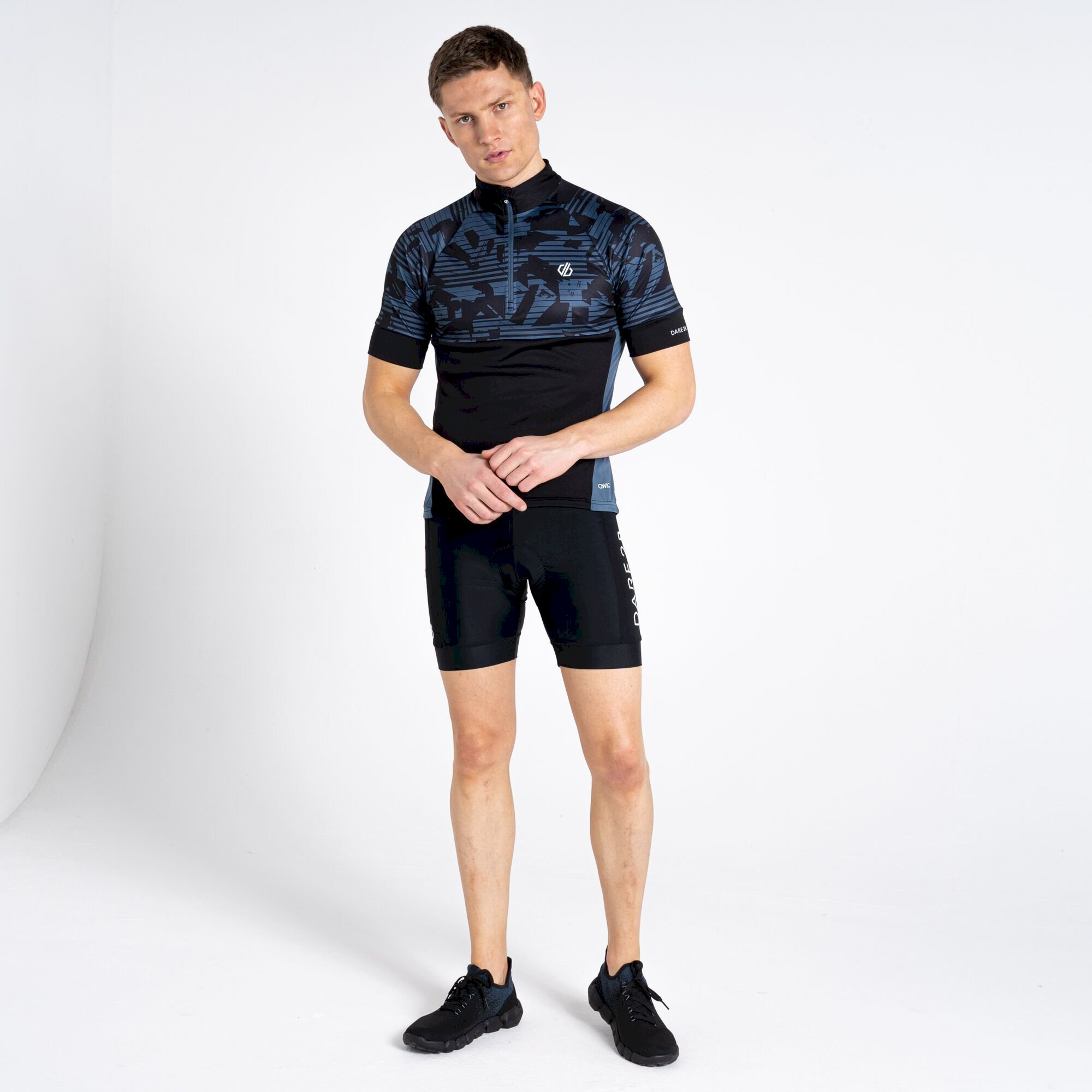 Dare 2b - Men's Stay The Course II Cycling Jersey | Black Downshift Print