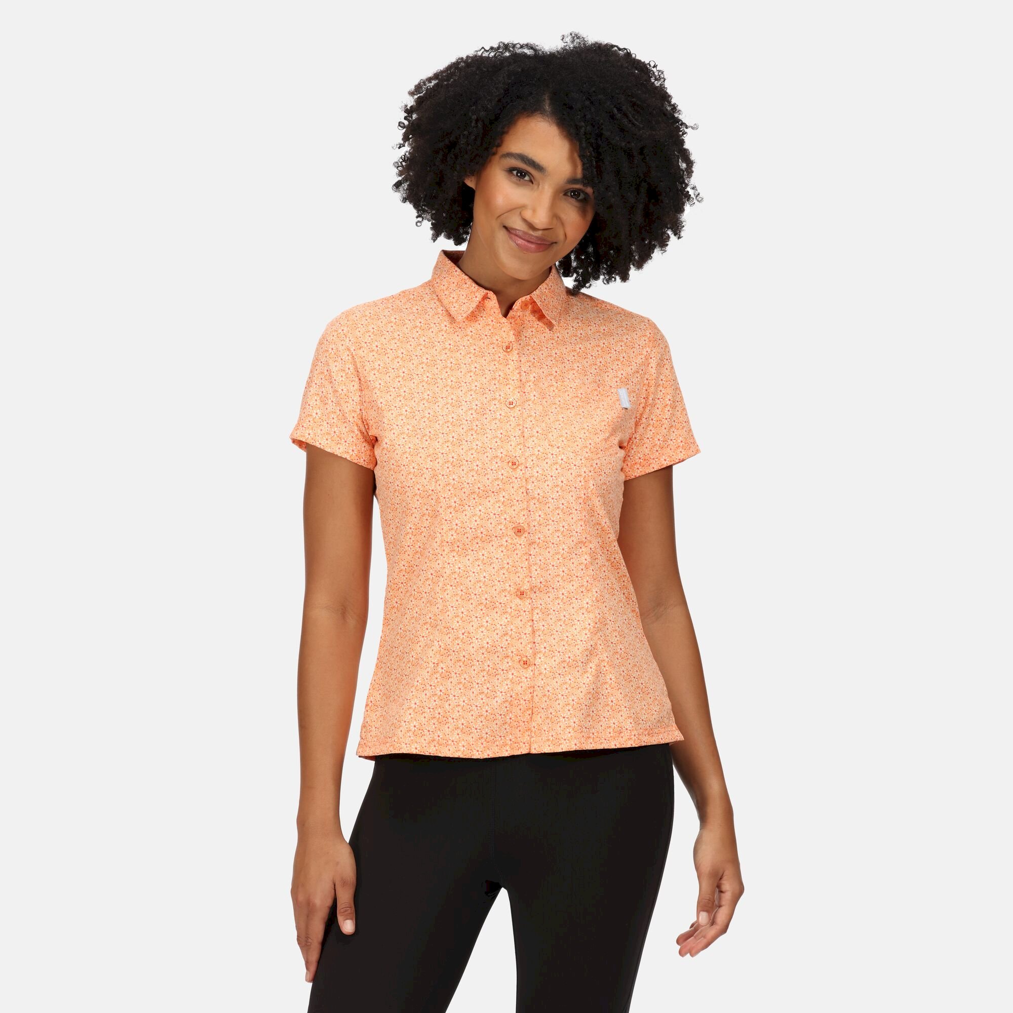 Women's Mindano VI Short Sleeve Shirt | Papaya Daisy