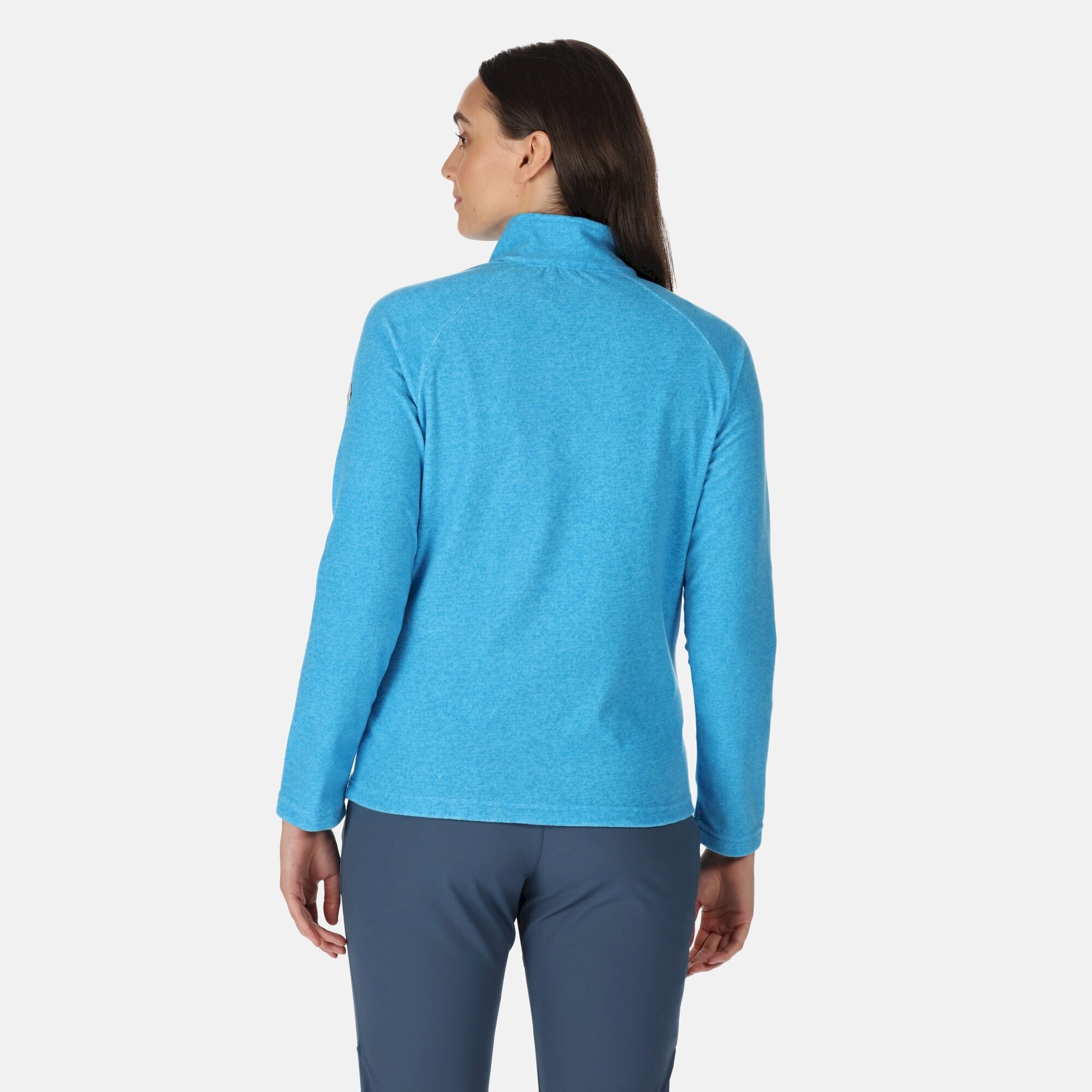 Women's Pimlo Half Zip Velour Fleece | Ethereal Blue
