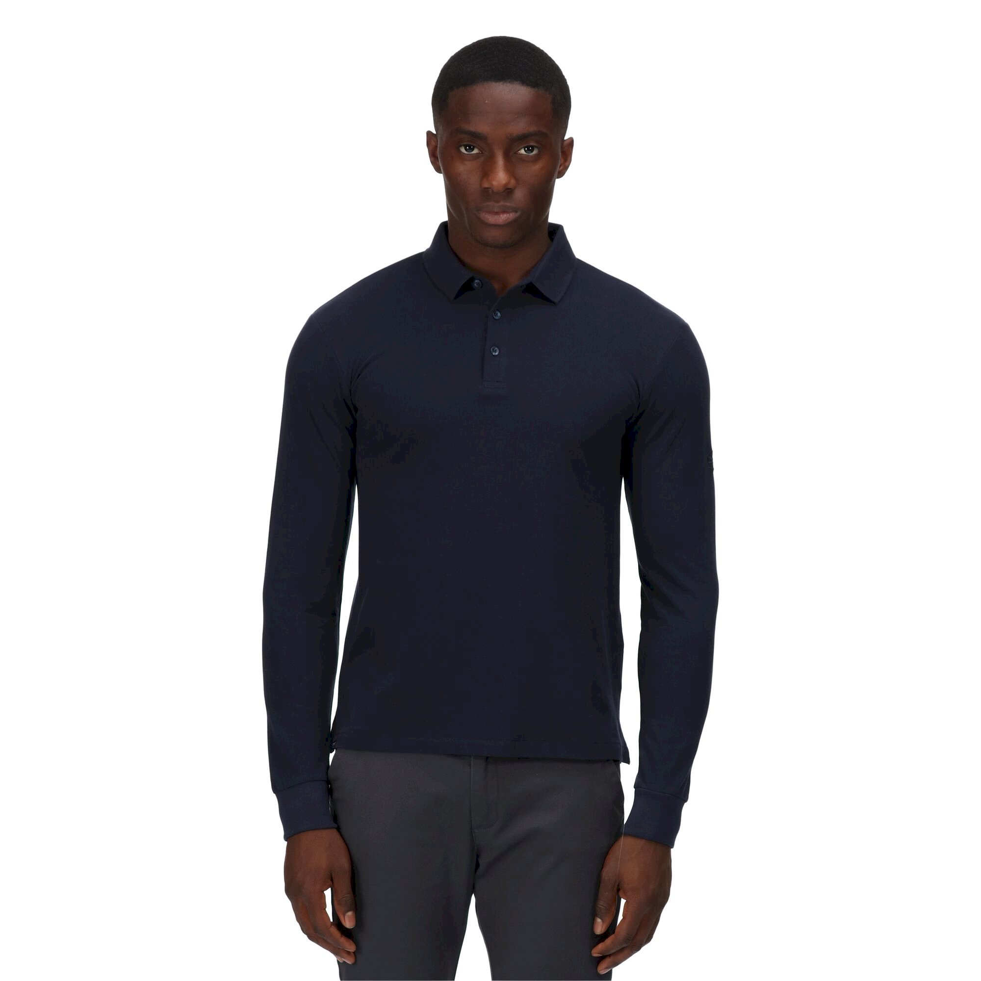 Men's Kaleb Long Sleeve Polo Shirt | Navy