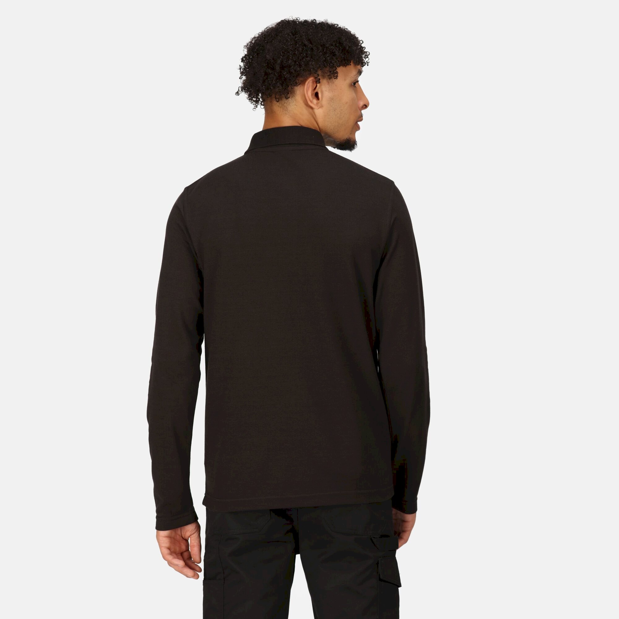 Men's 65/35 LS Polo Top | Black