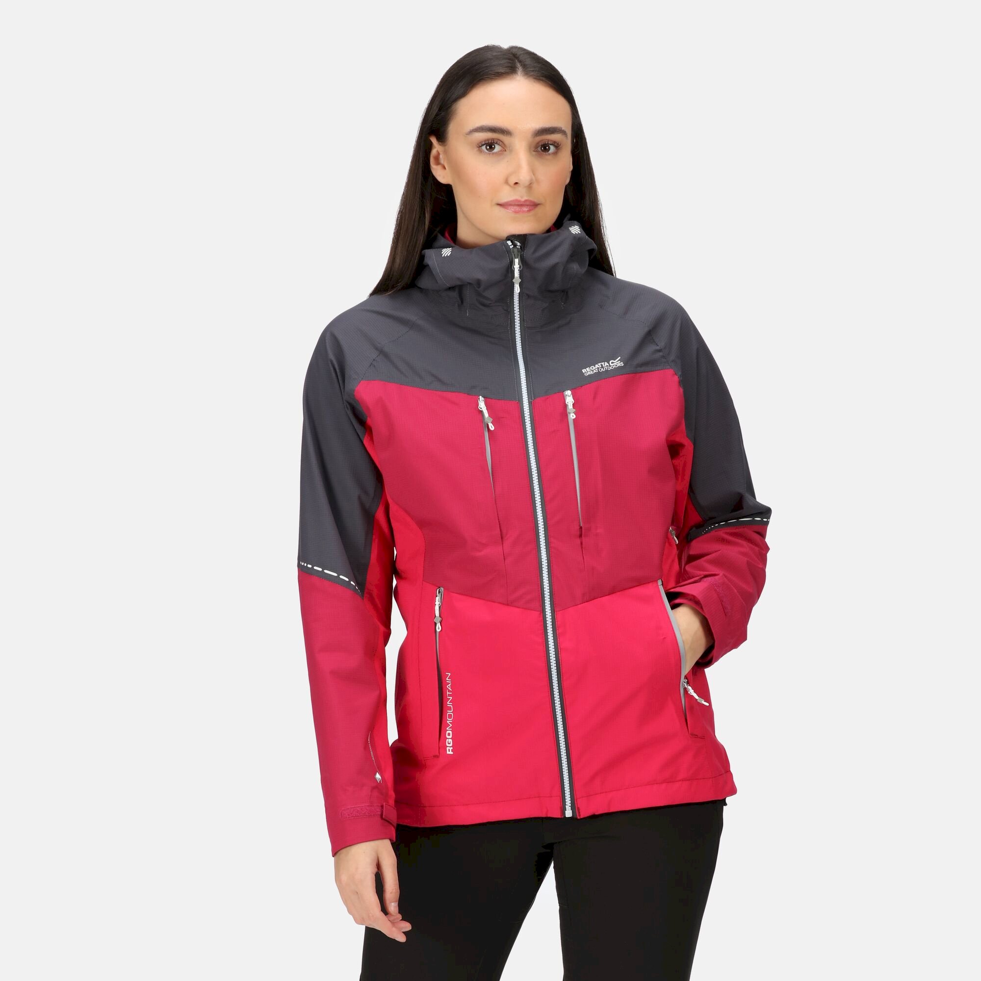 Women's Carletta VII 3-In-1 Waterproof Jacket | Seal Grey Berry Pink Pink Potion