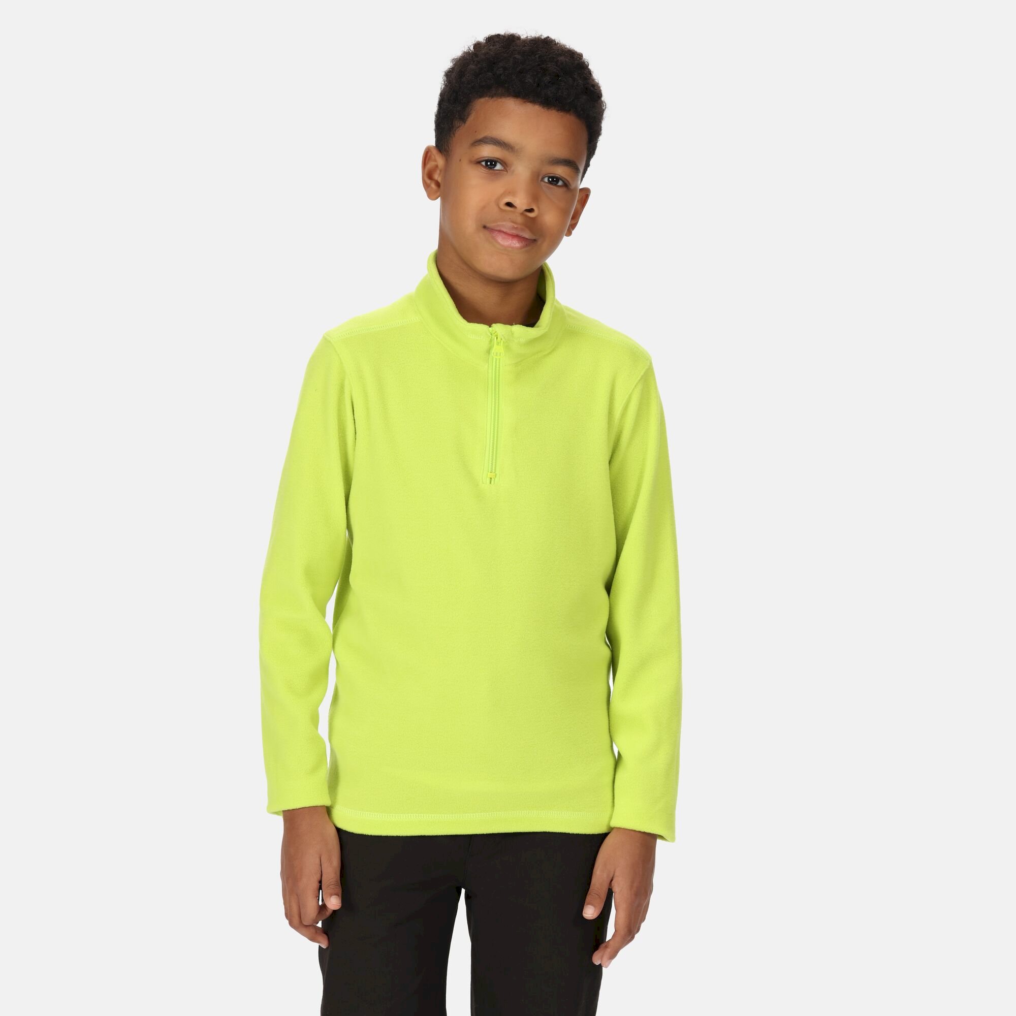 Kids' Hot Shot II Half Zip Fleece | Bright Kiwi