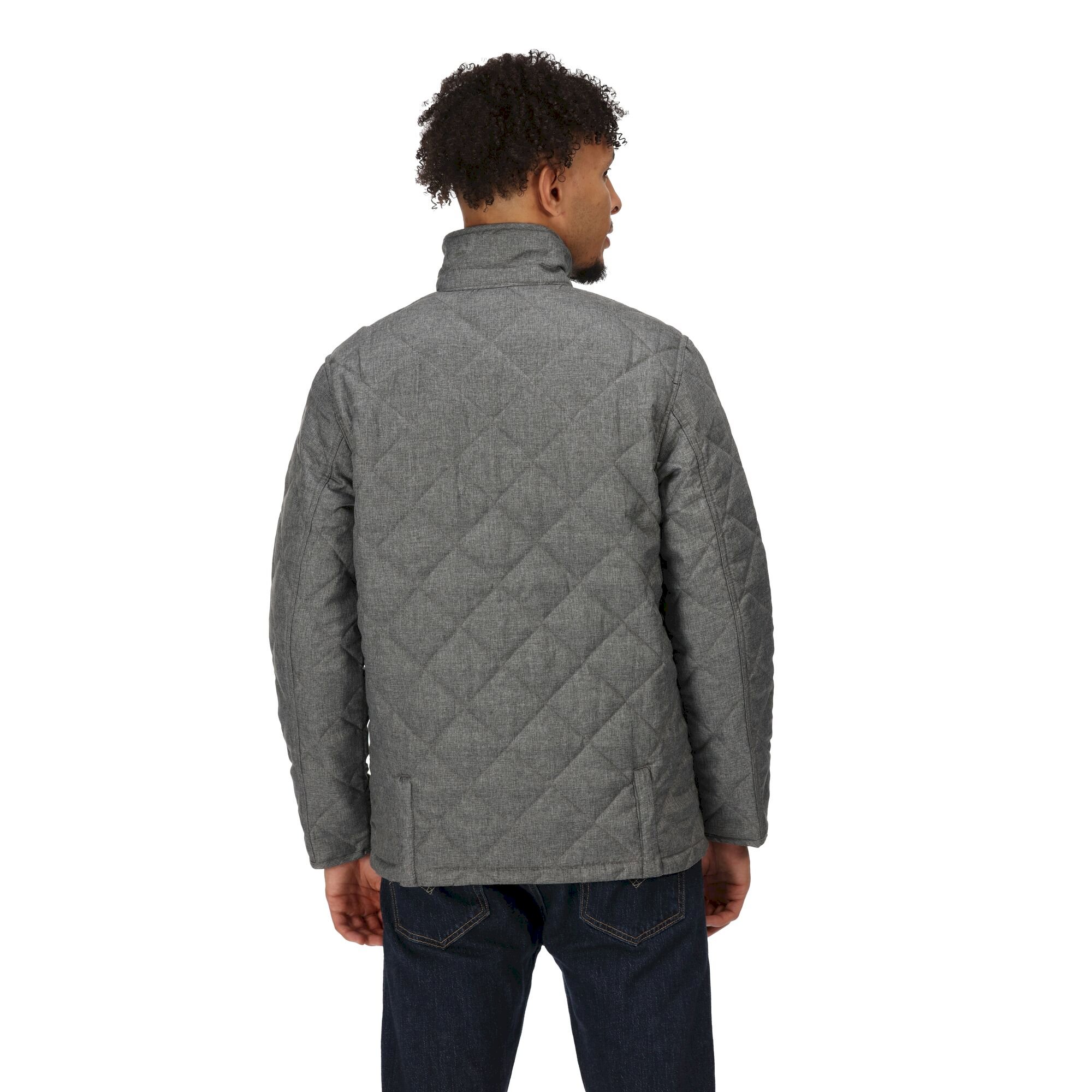 Men's Londyn Quilted Jacket | Dark Grey Marl