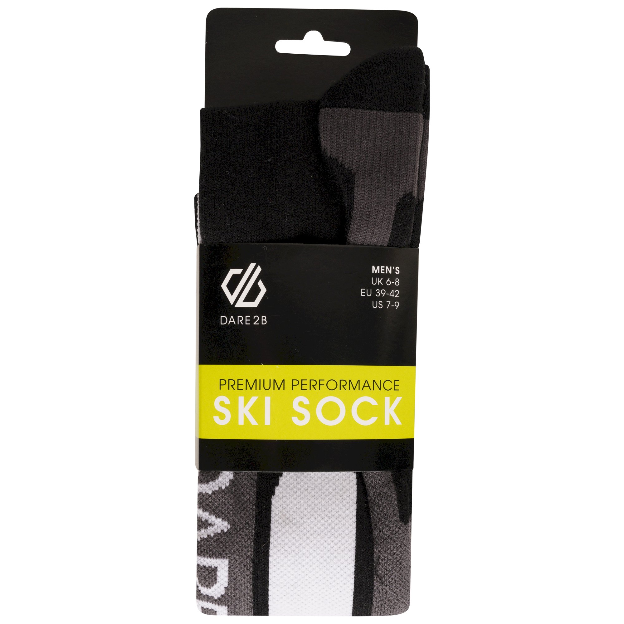 Dare 2b - Men's Performance Premium Ski Socks | Black White