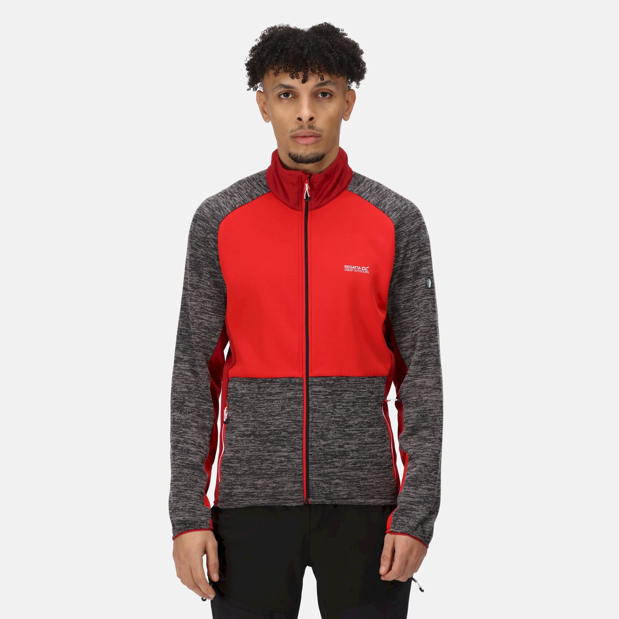 Men's Coladane IV Full Zip Fleece | Dark Grey Chinese Red