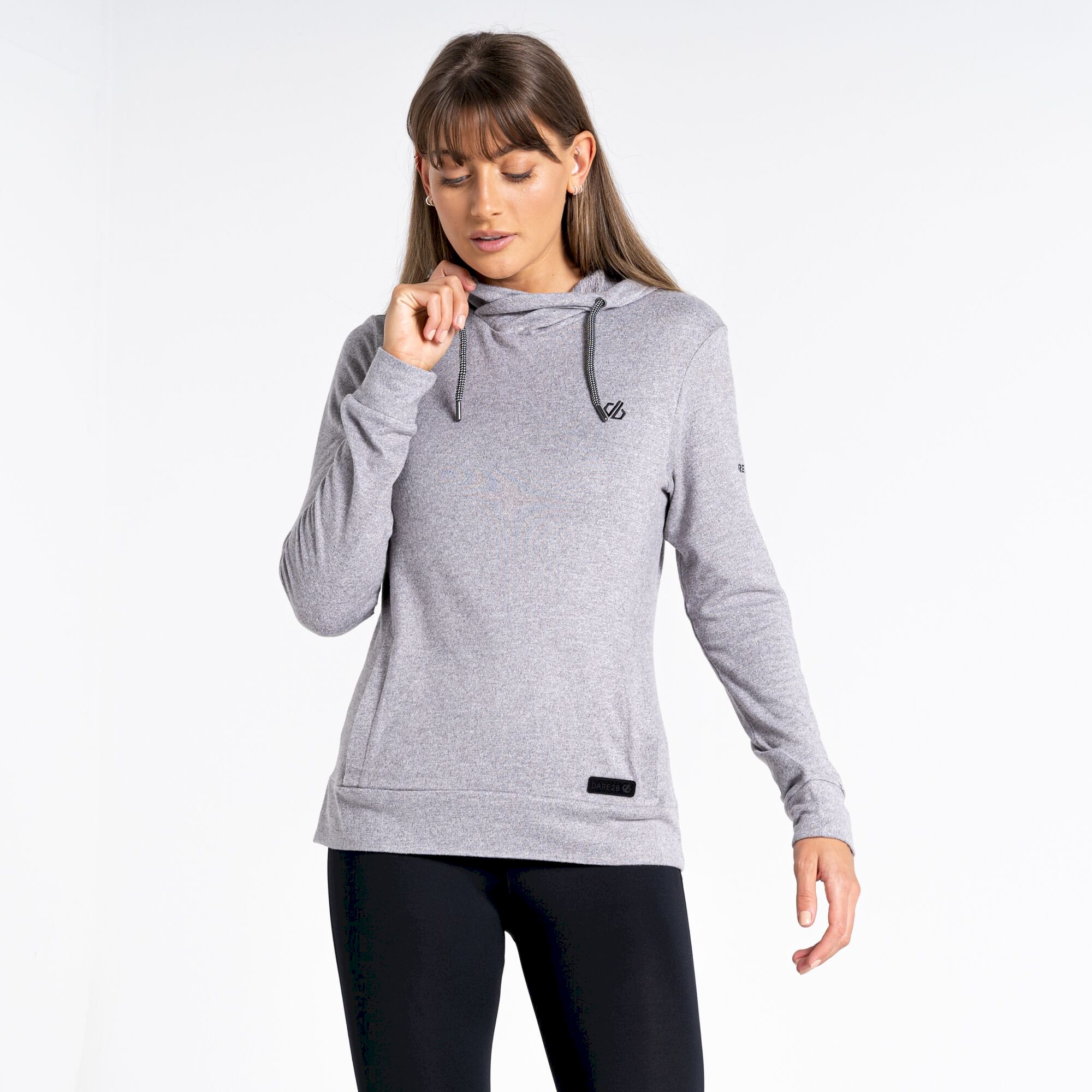 Dare 2b - Women's Out & Out Overhead Hooded Fleece | Ash Grey Marl