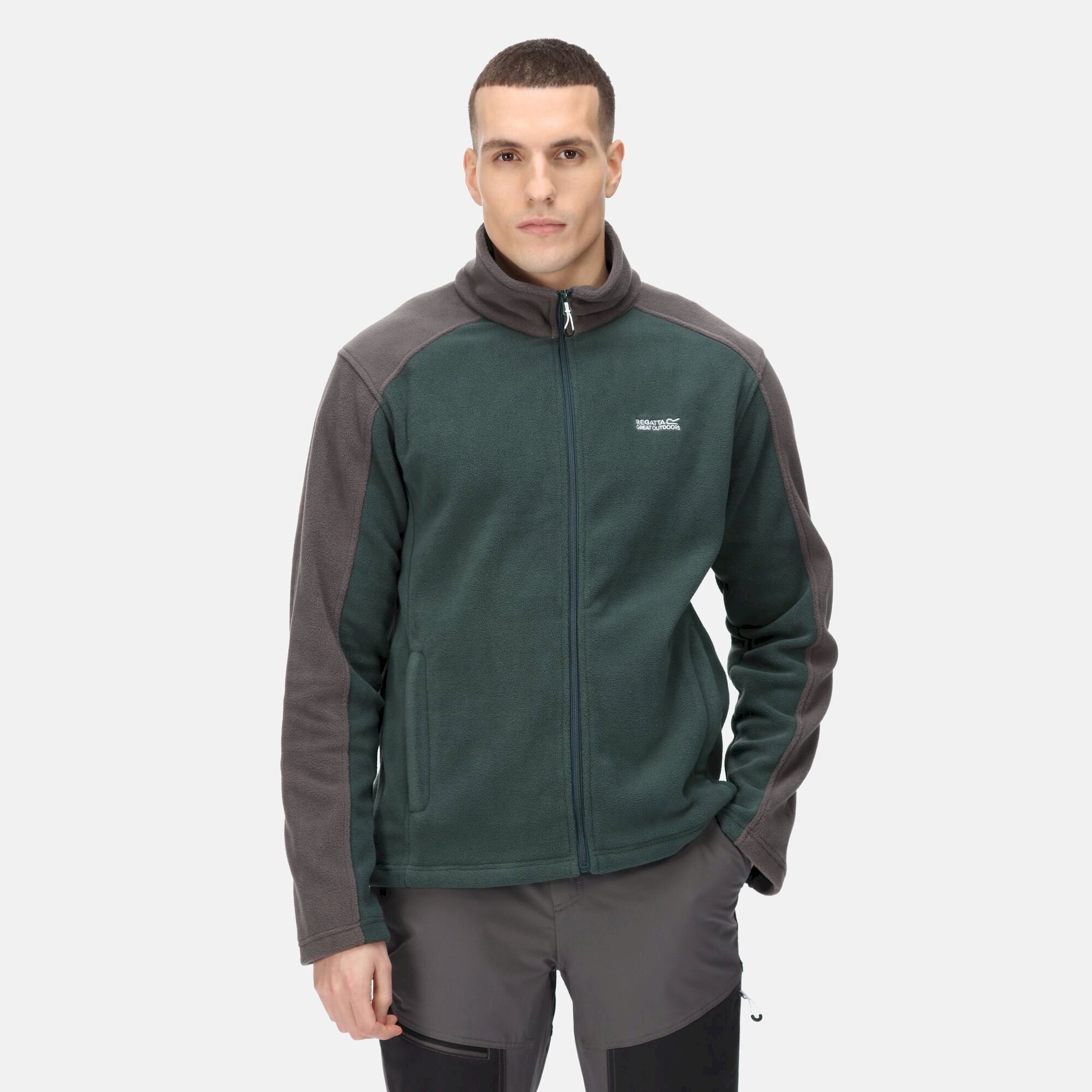 Men's Hedman II Heavyweight Full Zip Fleece | Green Gables Dark Grey