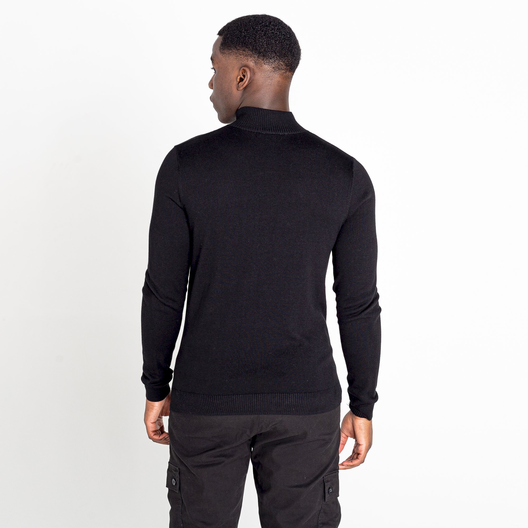Dare 2b - Men's Unite Us Half Zip Knit Sweater | Black Amber Glow