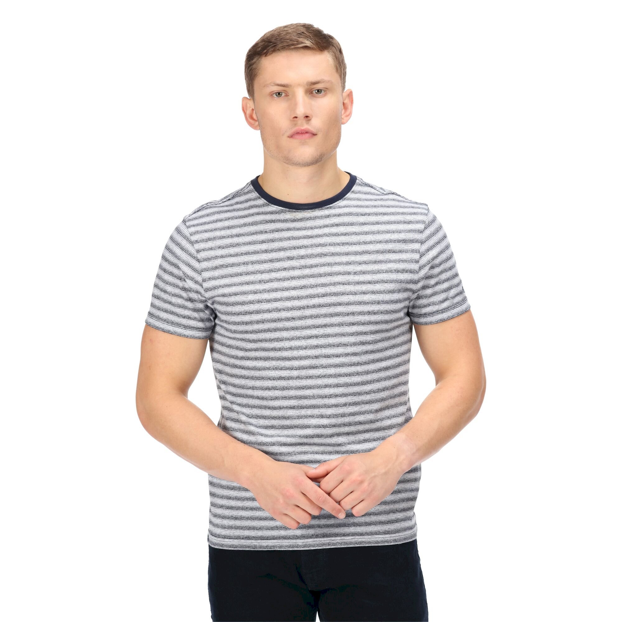 Men's Brayden Stripe T-Shirt | Navy Mini Stripe