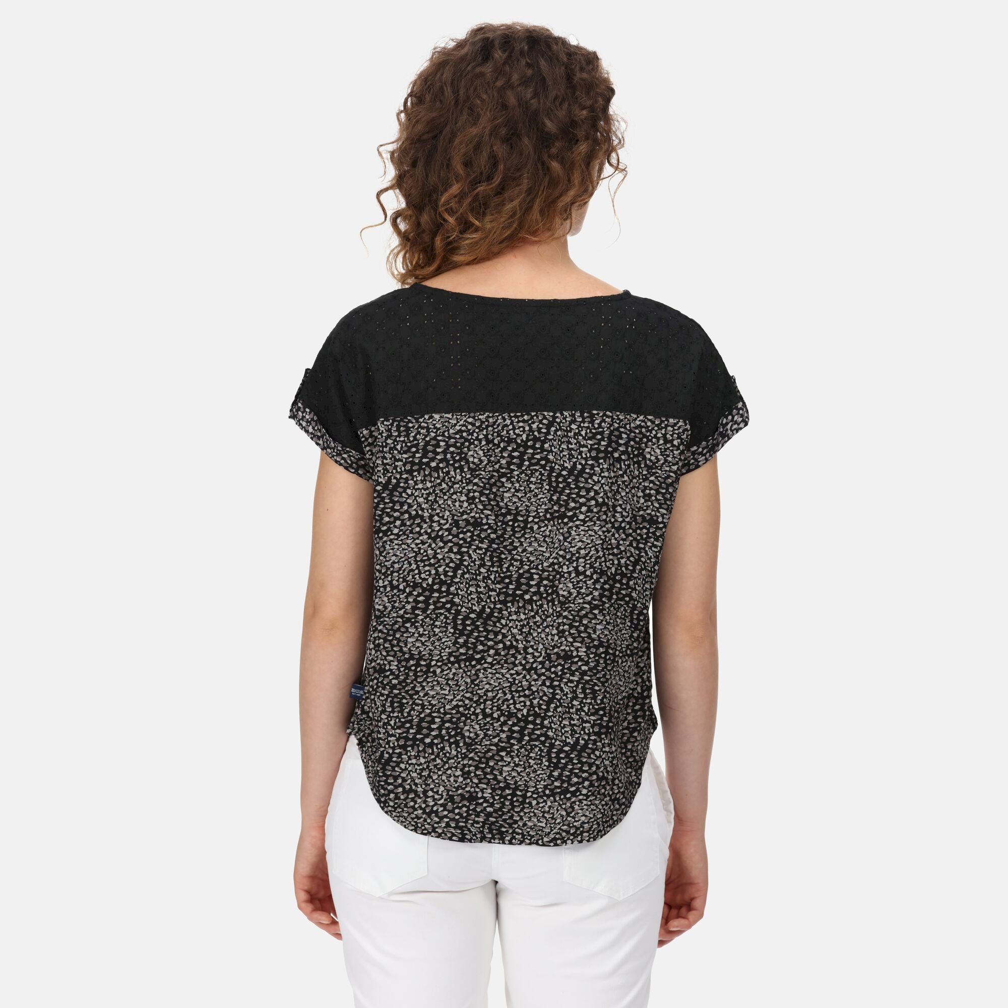 Women's Jaida Cotton T-Shirt | Black Abstract