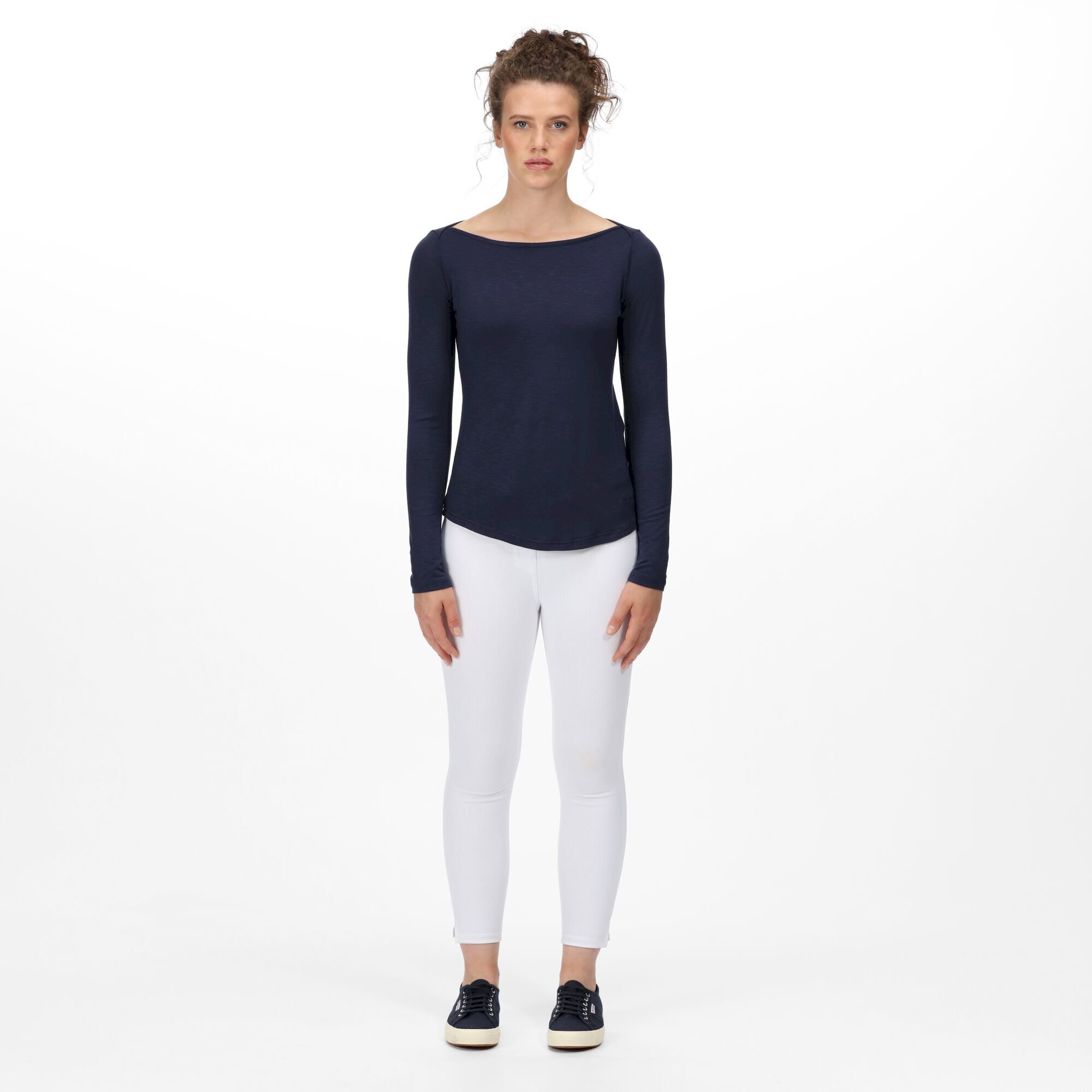 Women's Lakeisha Boat Neck Long Sleeve Top | Navy