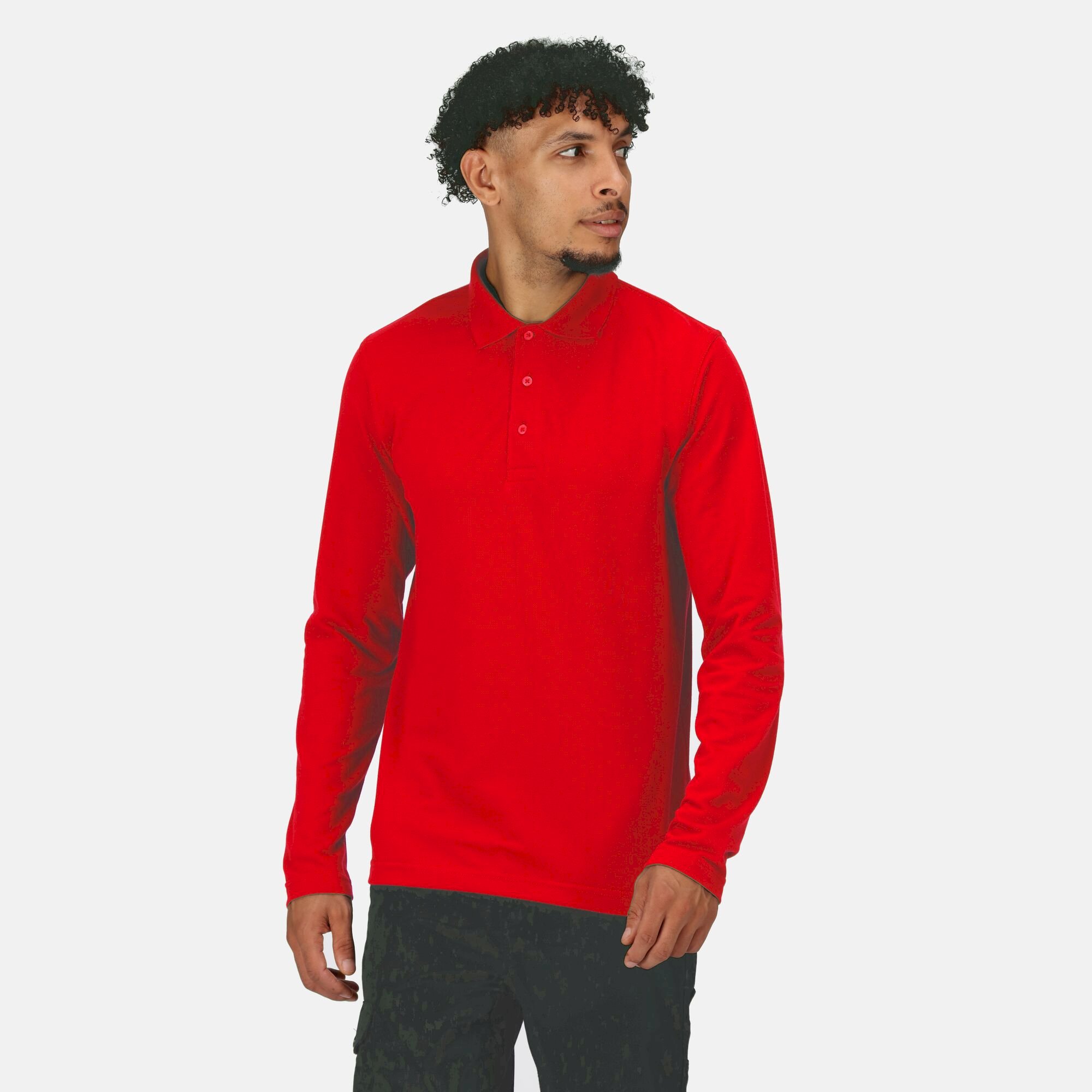 Men's 65/35 LS Polo Top | Classic Red