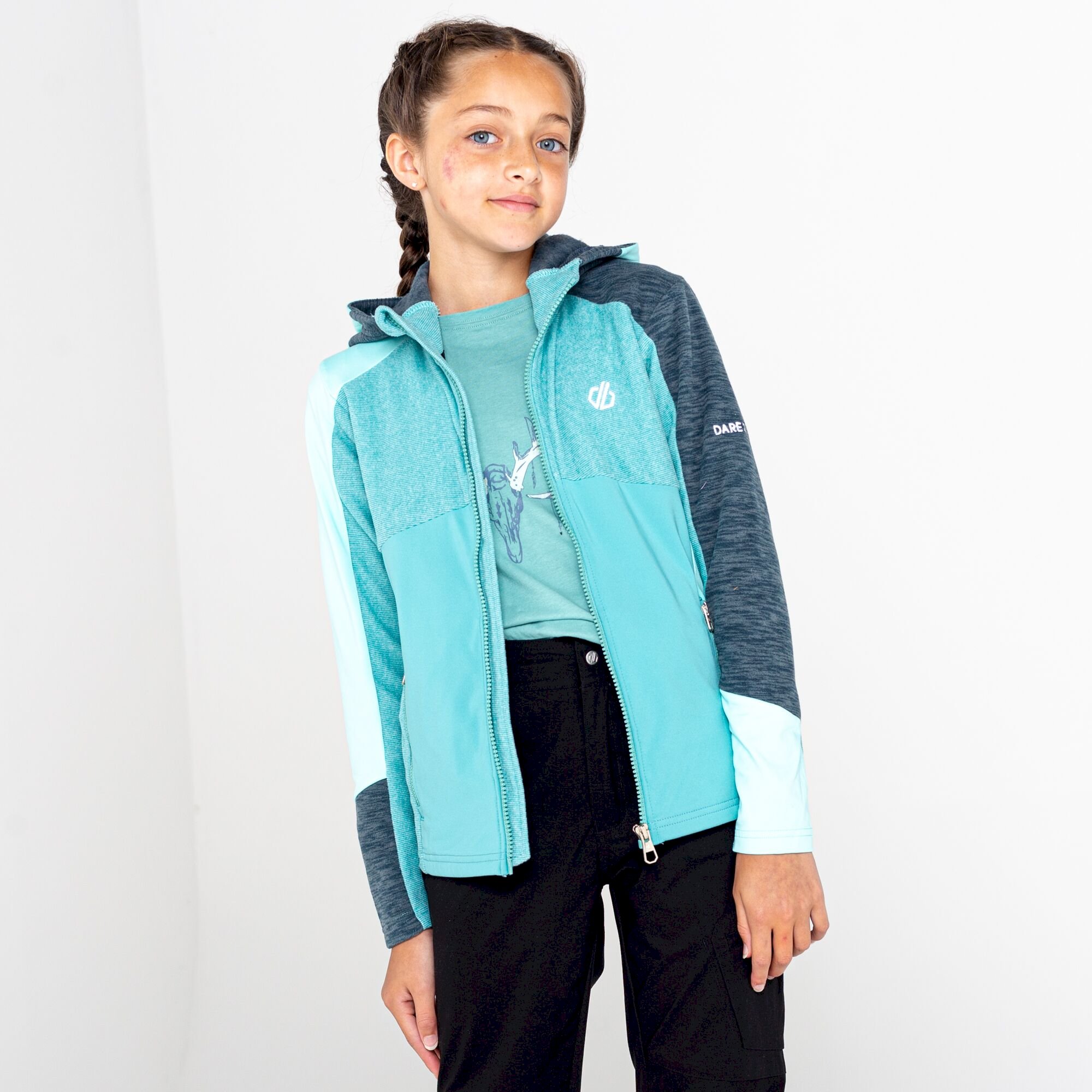 Dare 2b - Kids' Hero Recycled Core Stretch Midlayer | Aqua Splash Meadowbrook