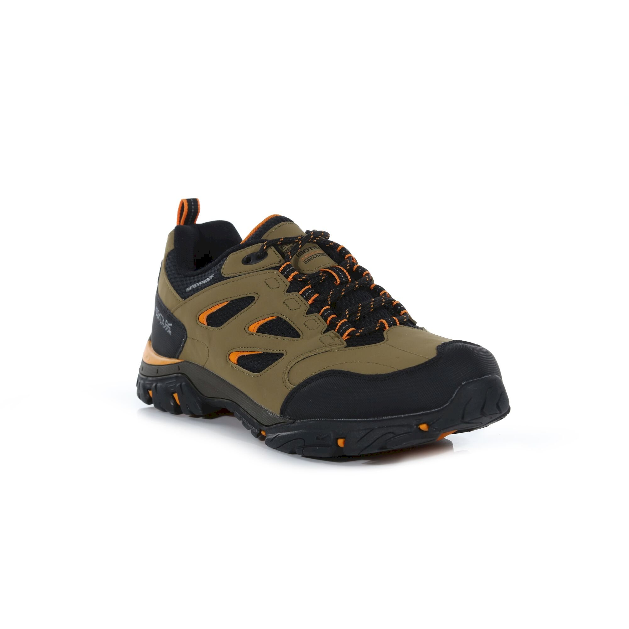 Men's Holcombe Waterproof Low Walking Shoes | Gold Sand Flame Orange