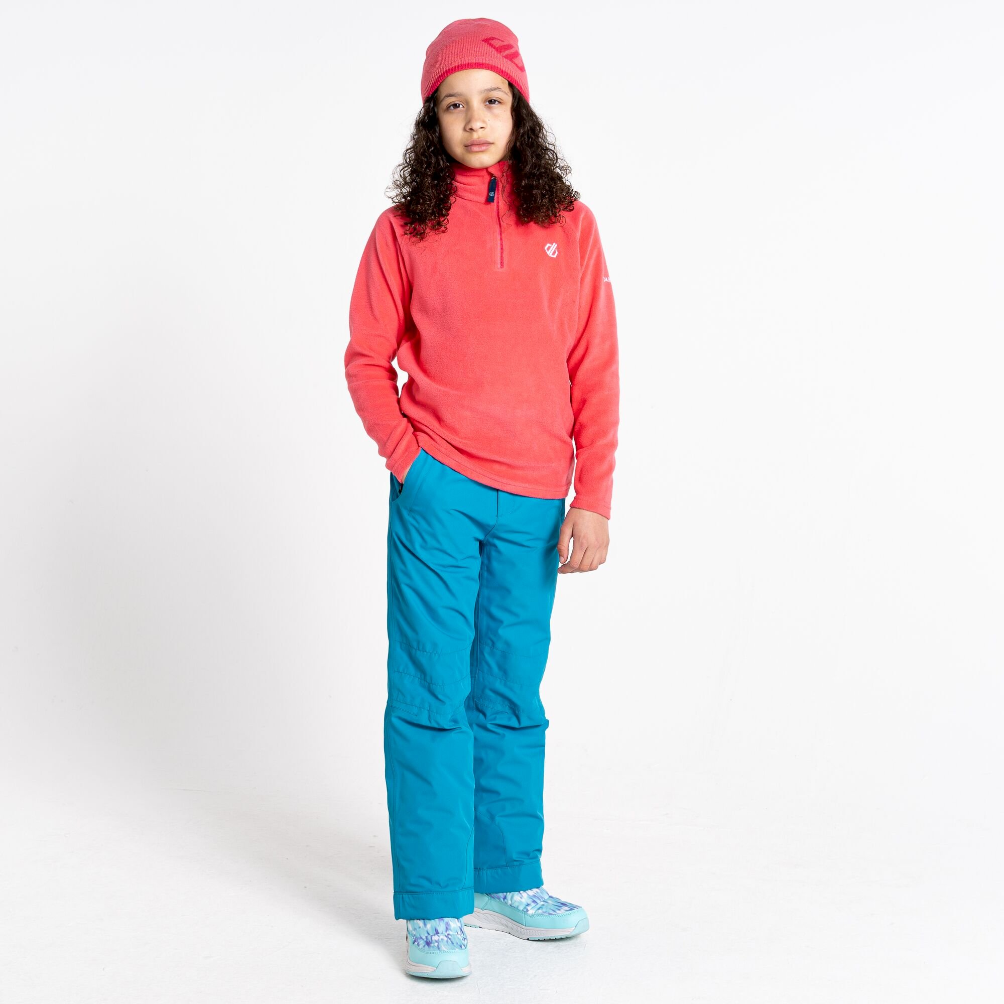 Dare 2b - Kids' Freehand Half Zip Lightweight Fleece | Geranium Pink