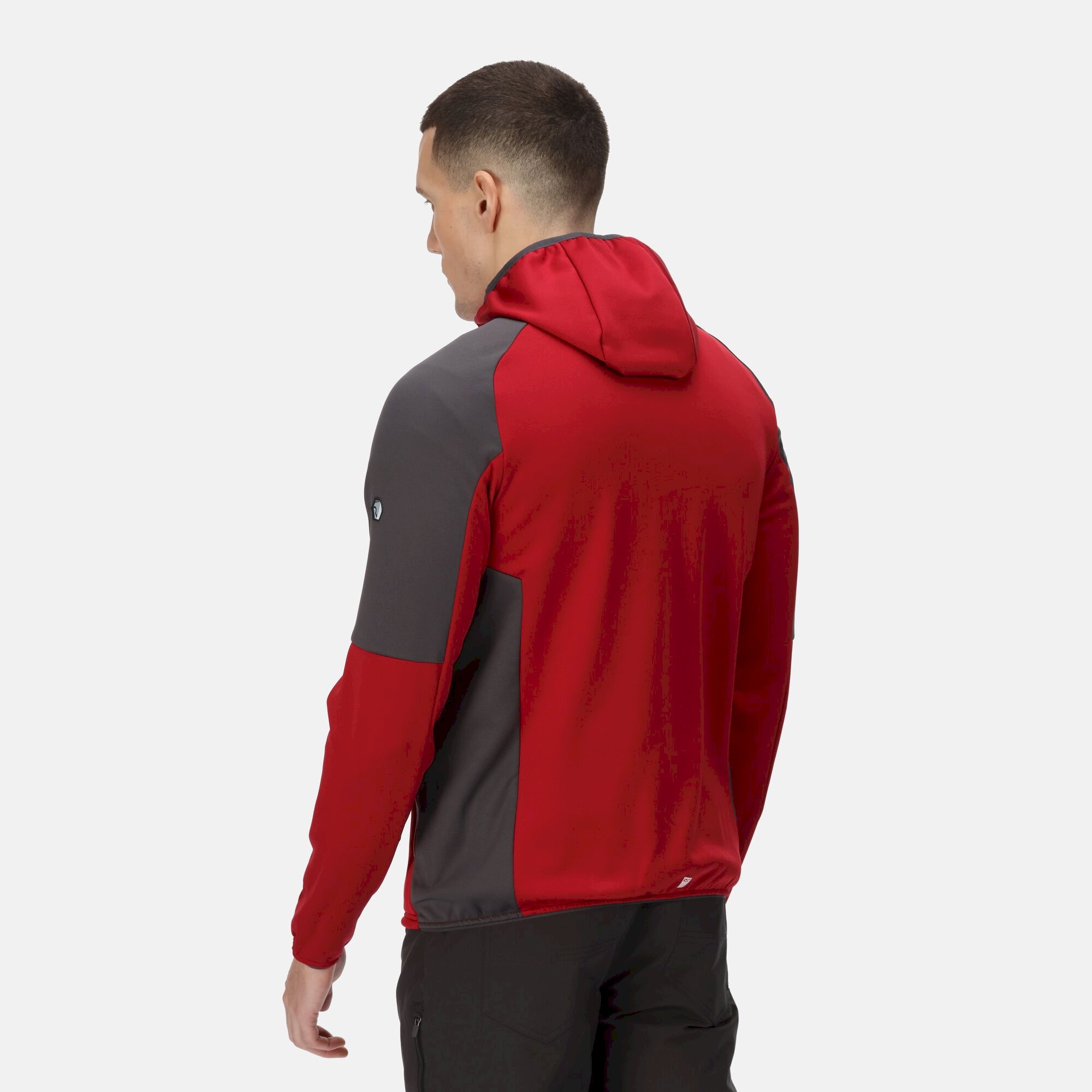 Men's Attare Softshell Hooded Jacket | Dark Red Chinese Red