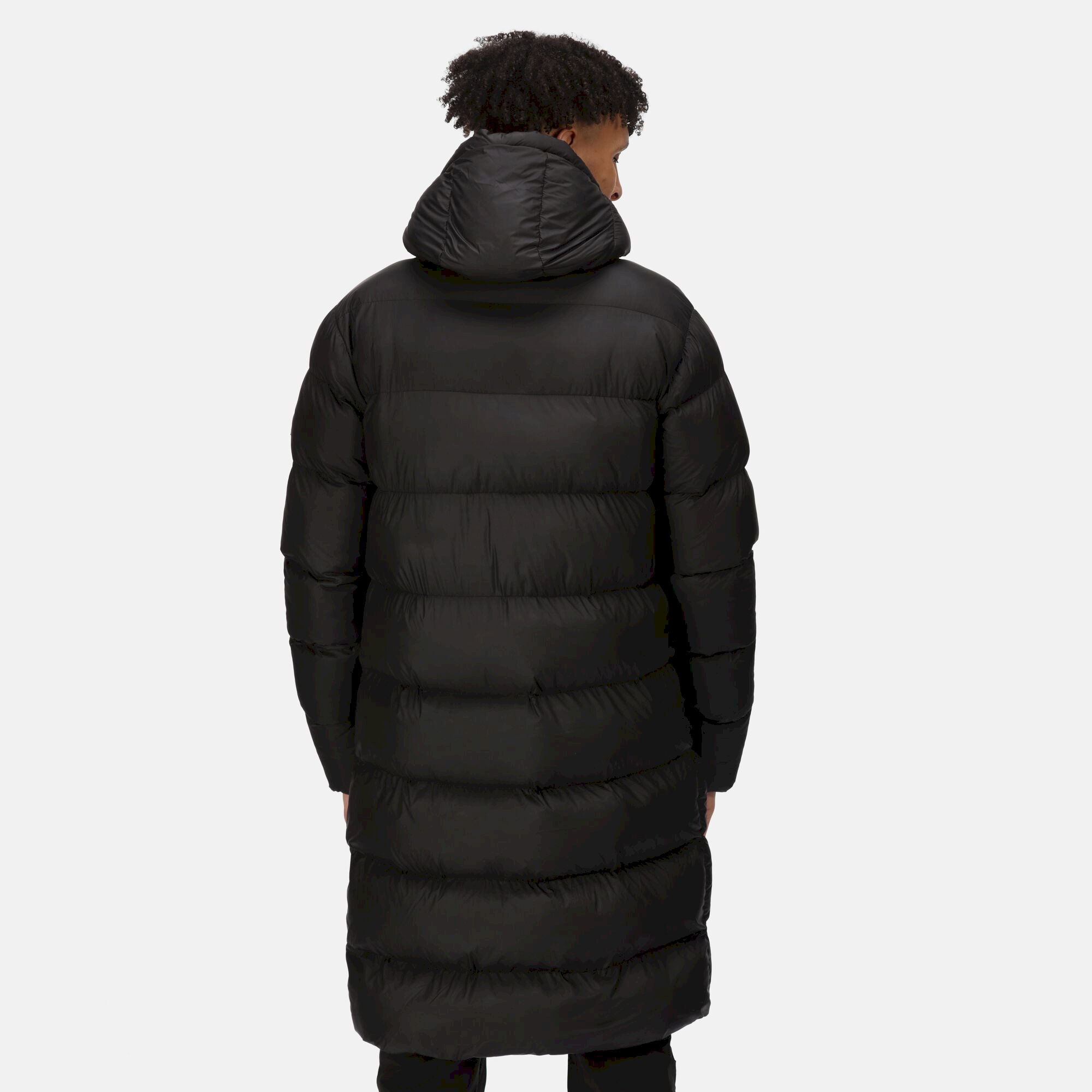 Men's Hallin Longline Quilted Jacket | Black