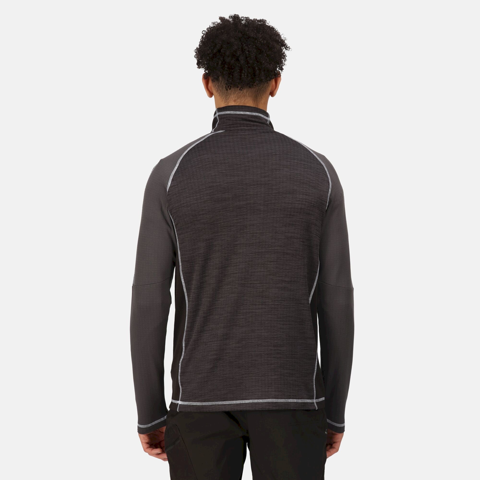 Men's Hepley Half Zip Lightweight Fleece | Ash Dark Grey Black