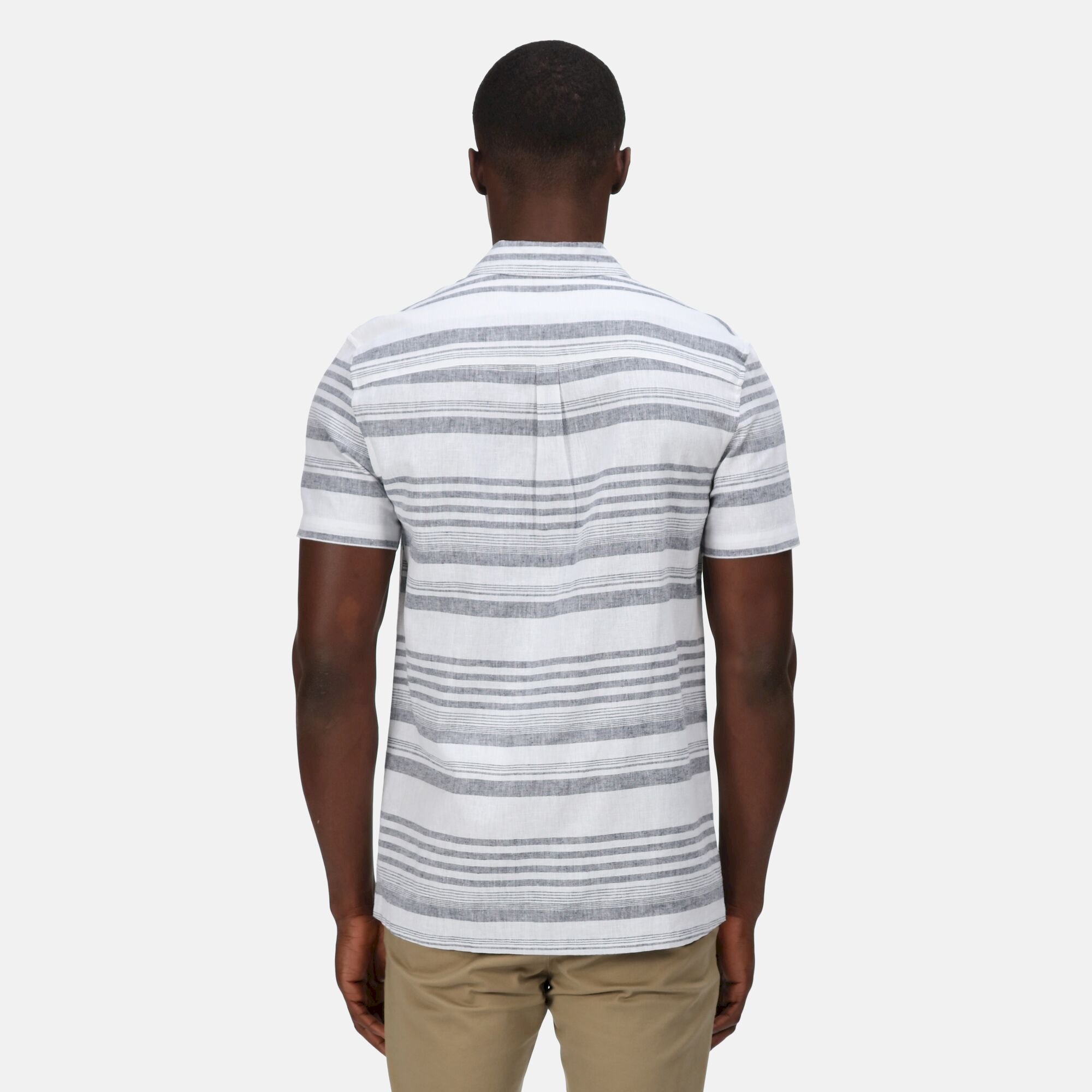 Men's Mahlon Short Sleeved Shirt | Navy Stripe