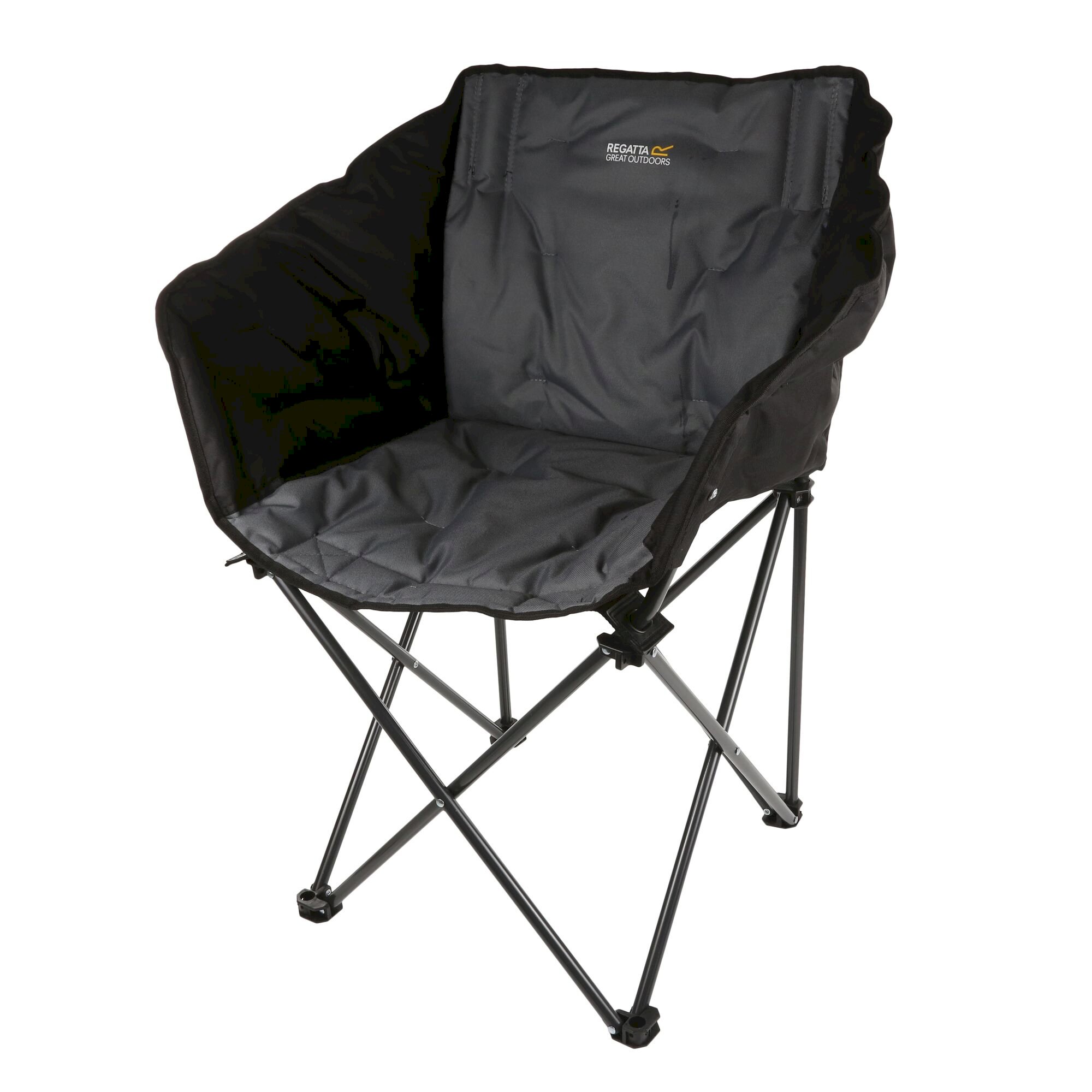 Navas Camping Chair with Storage Bag | Black Seal Grey