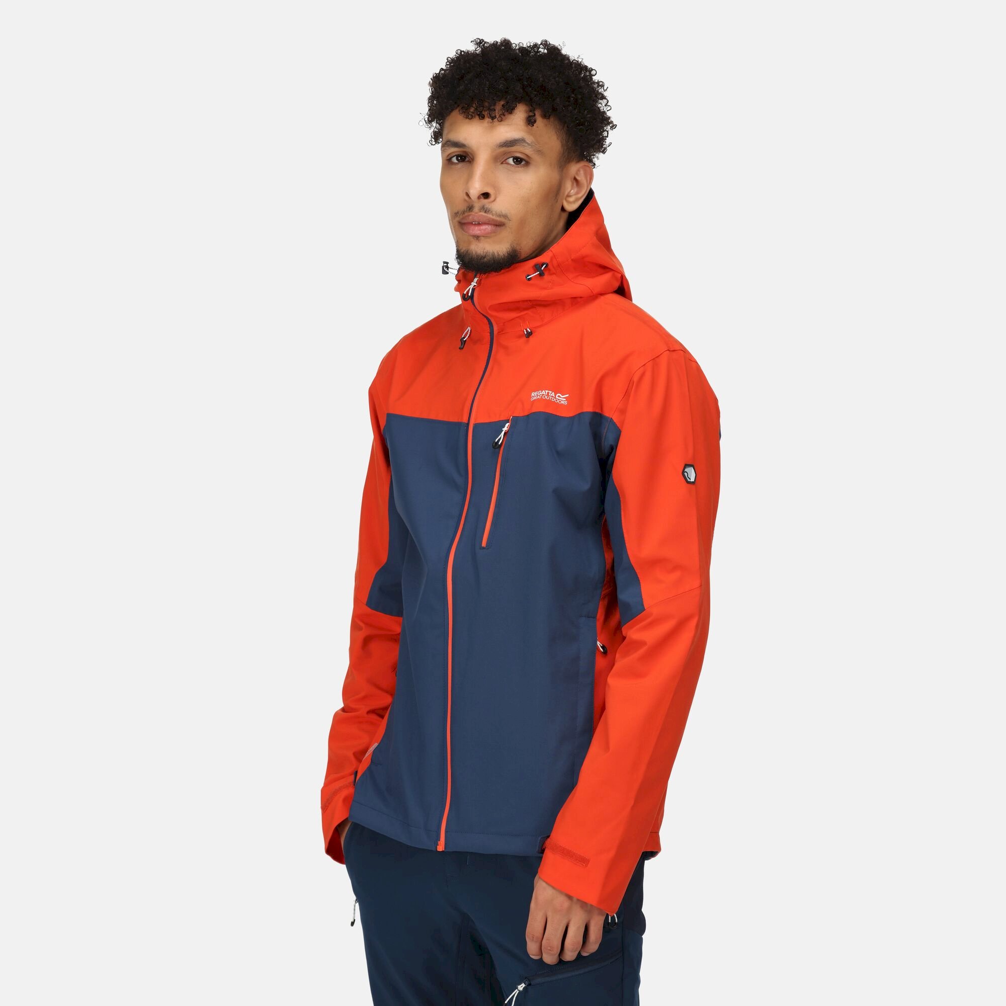 Men's Birchdale Waterproof Jacket | Admiral Blue Rusty Orange